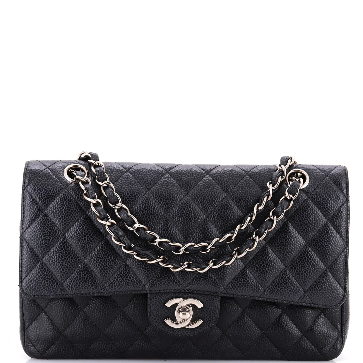 Classic Double Flap Bag Quilted Caviar Medium - Deep Luxury