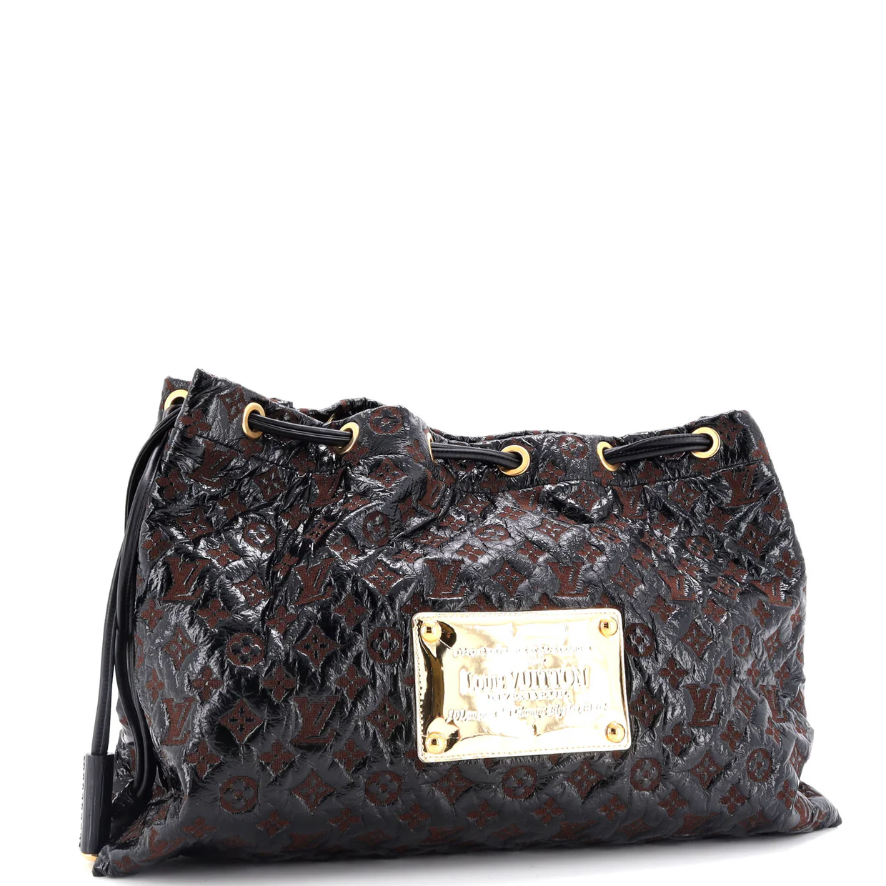 Squishy Messenger Bag Monogram Vinyl - Deep Luxury