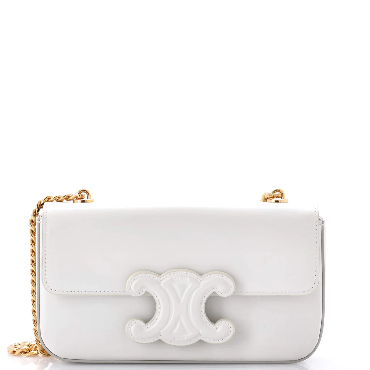 Triomphe Chain Shoulder Bag Leather Small - Deep Luxury