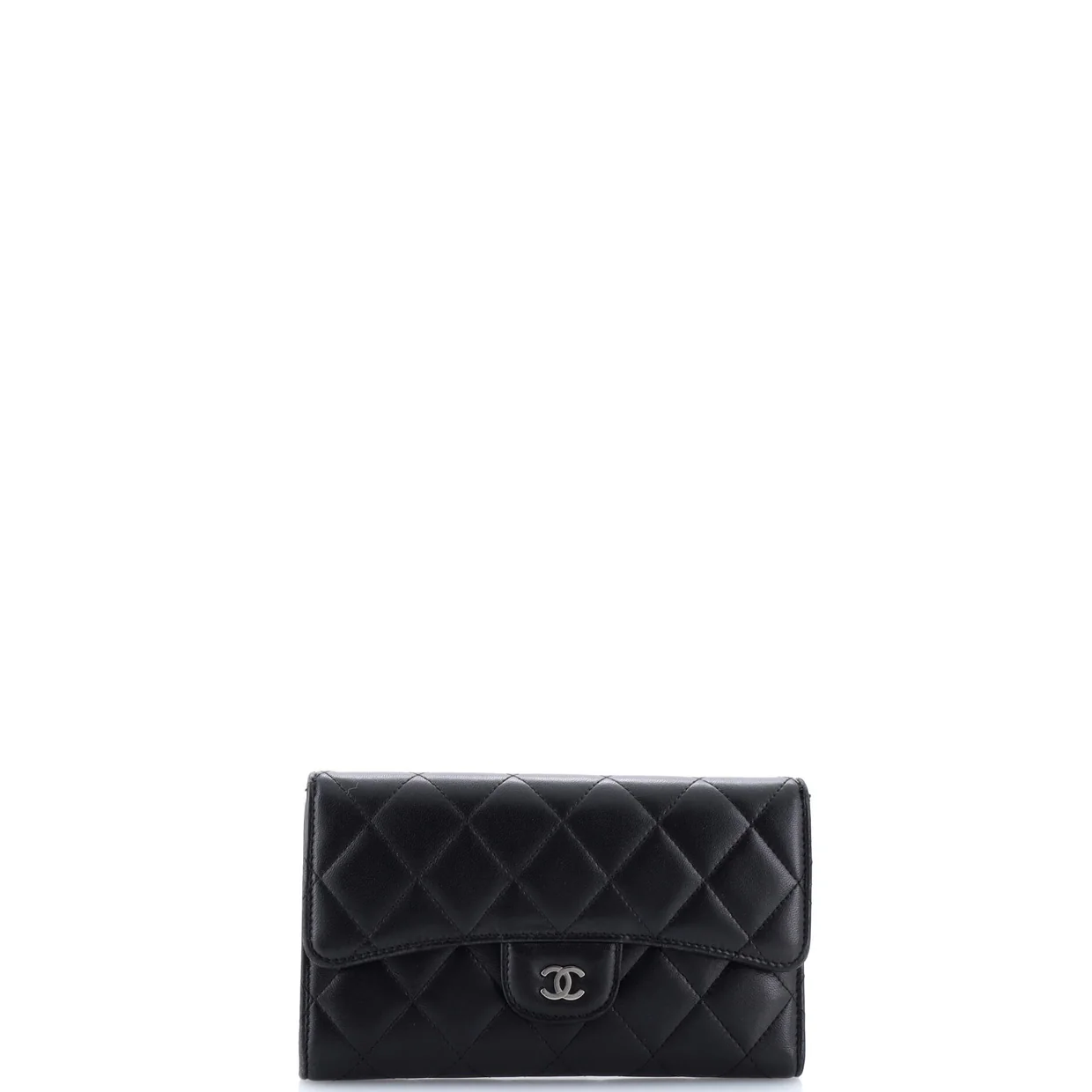 L-Flap Wallet Quilted Lambskin Long - Deep Luxury