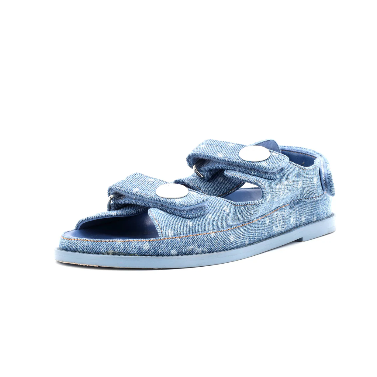 Women's Velcro Dad Sandals Printed Denim - Deep Luxury