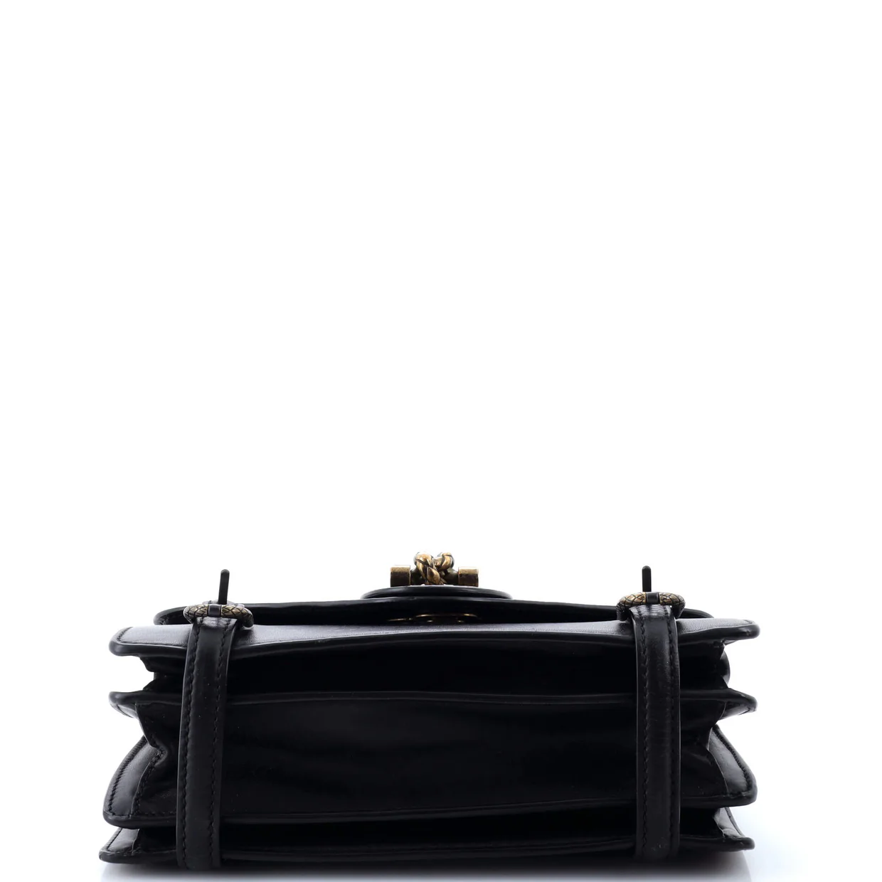 City Knot Flap Bag Leather - Deep Luxury