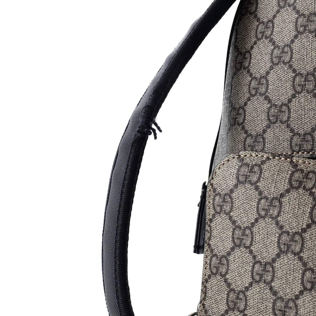 Zip Pocket Backpack GG Coated Canvas Small - Deep Luxury