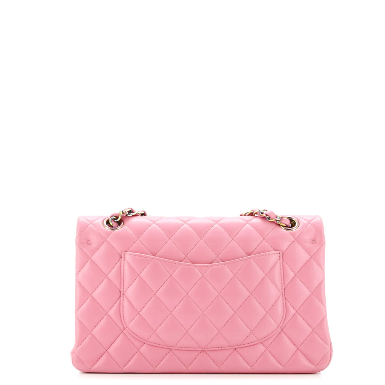Classic Double Flap Bag Quilted Lambskin with Rainbow Hardware Medium - Deep Luxury
