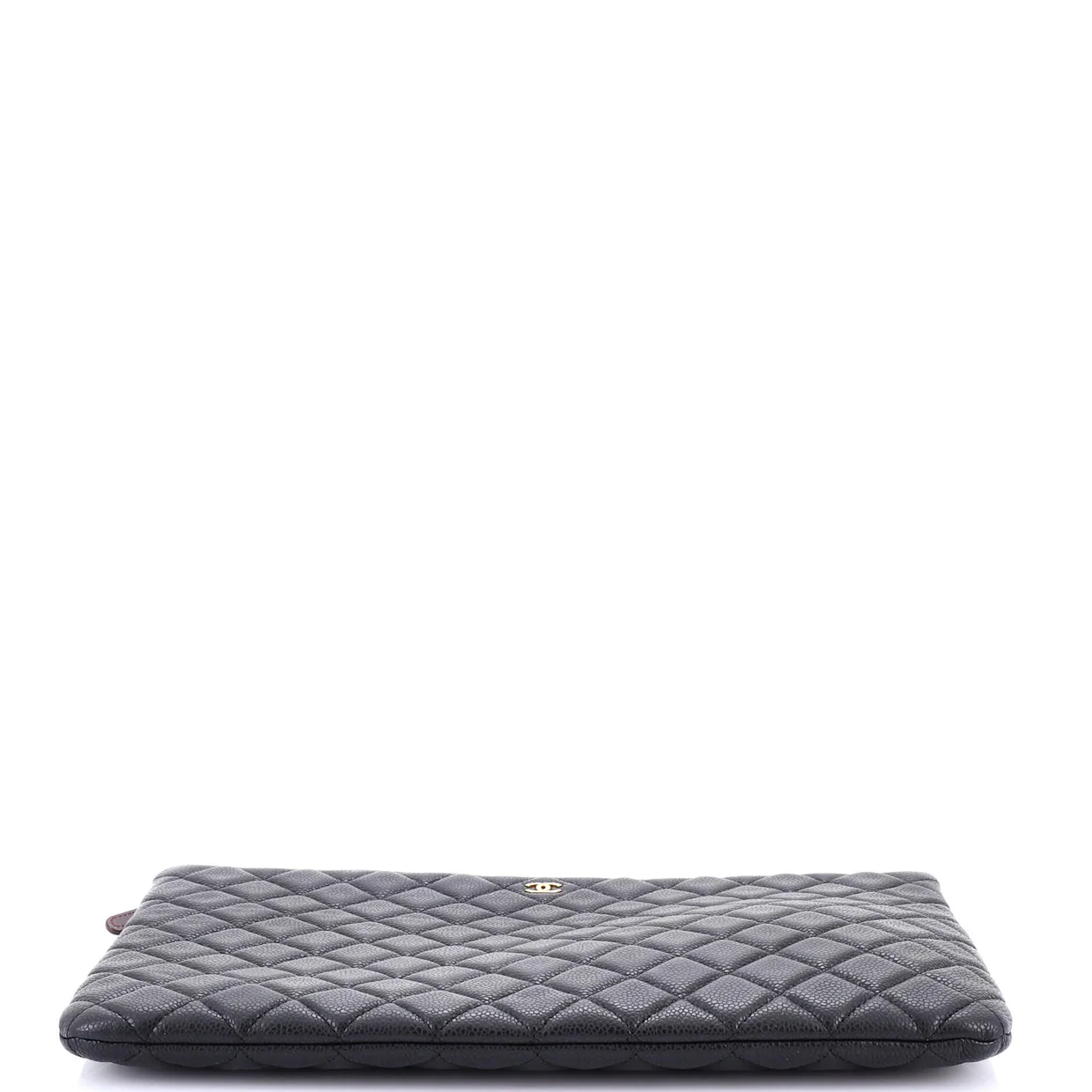 O Case Clutch Quilted Caviar Large - Deep Luxury