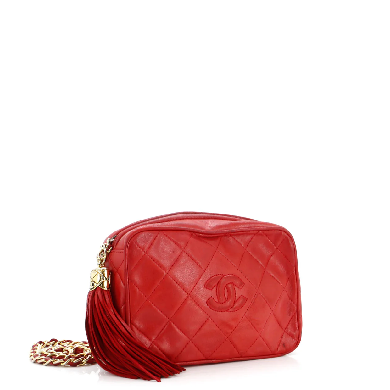 Vintage Diamond CC Camera Bag Quilted Leather Small - Deep Luxury
