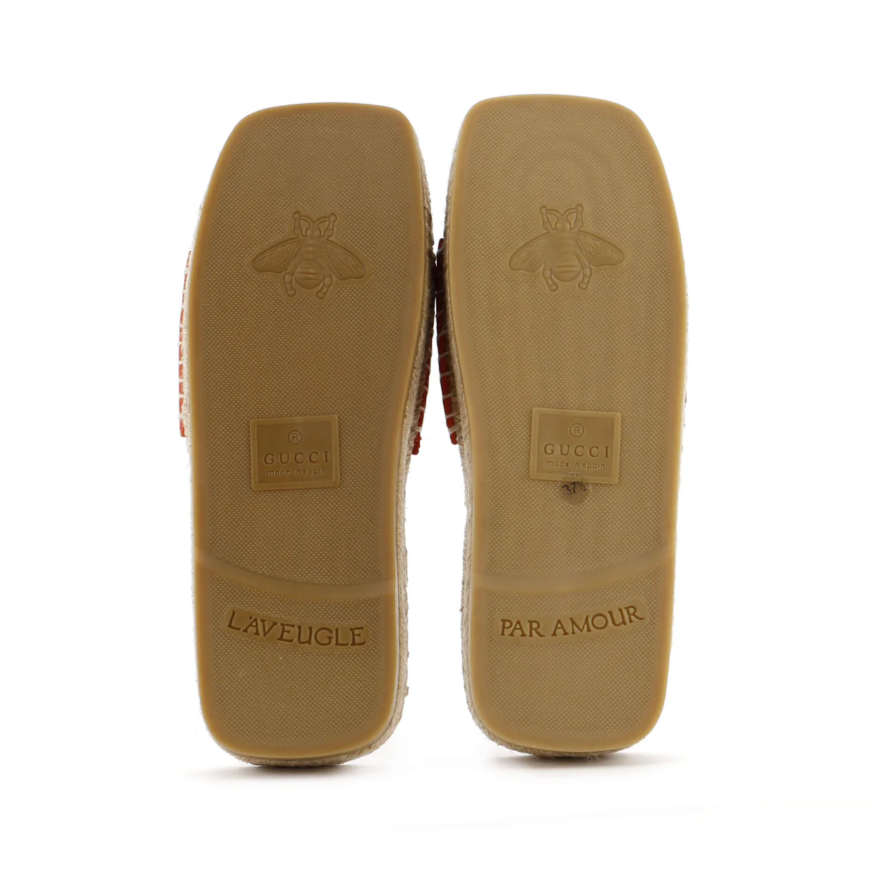Women's Interlocking G Cut-Out Espadrille Slide Sandals Leather - Deep Luxury