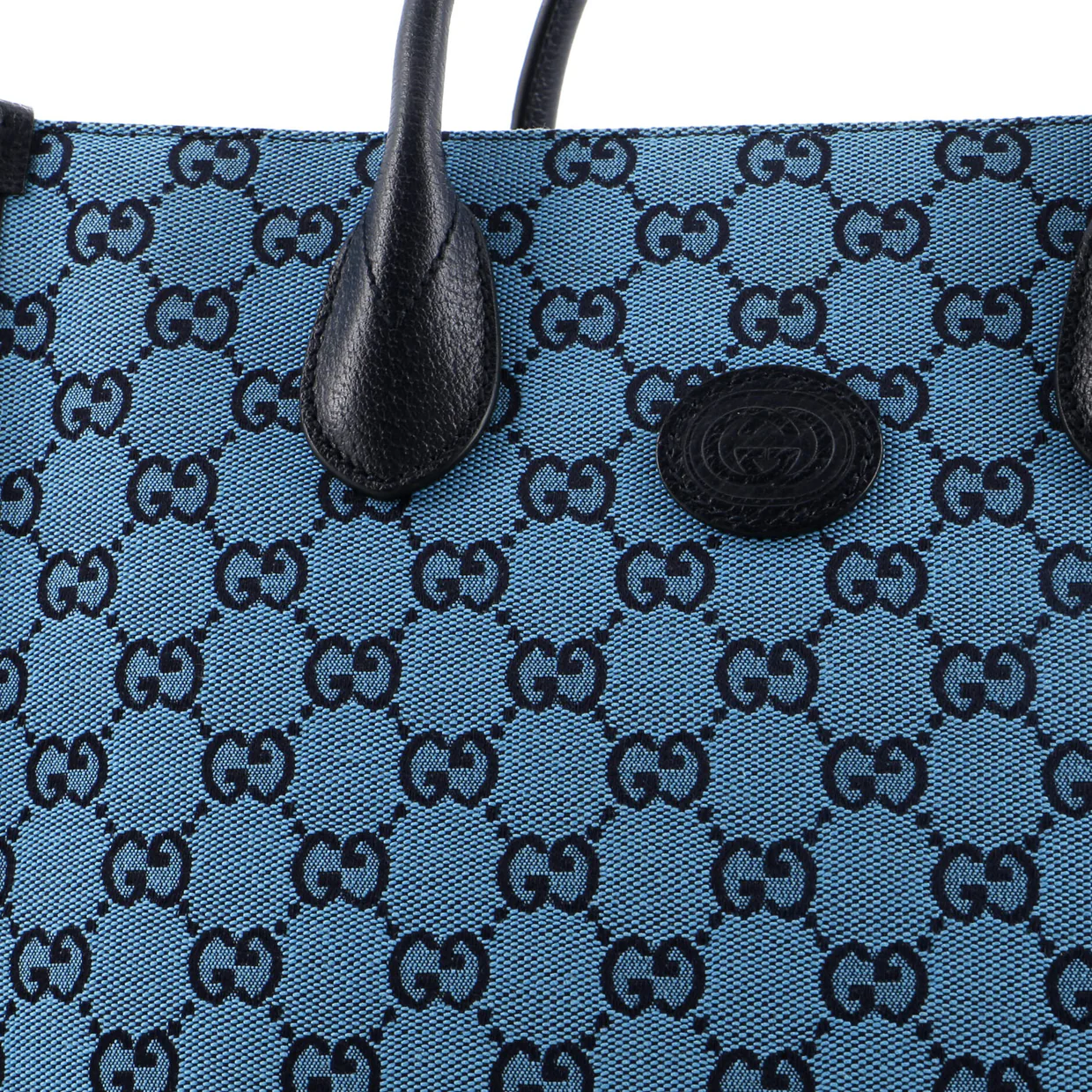 Structured Top Handle Open Tote GG Canvas Small - Deep Luxury