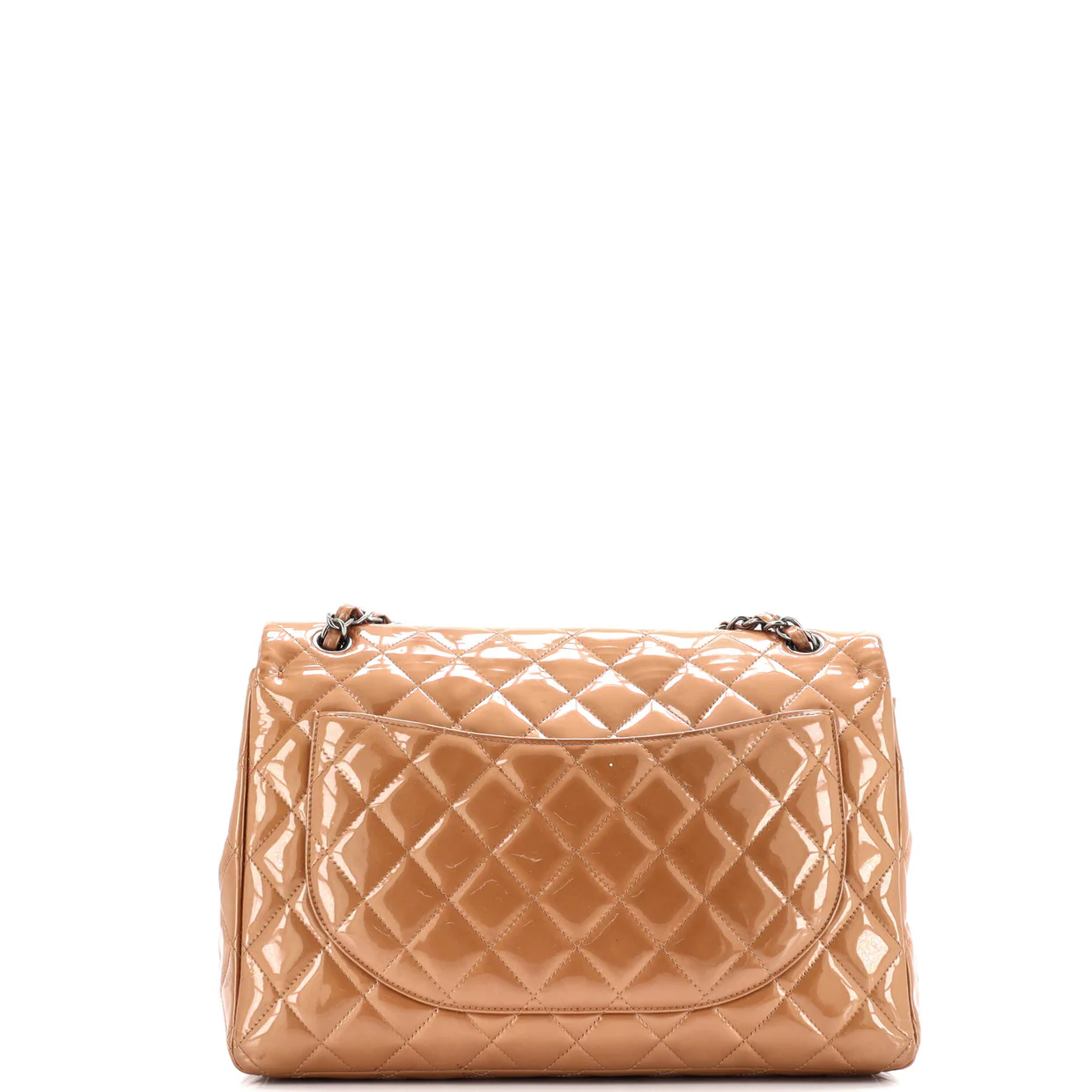 Classic Double Flap Bag Quilted Patent Maxi - Deep Luxury