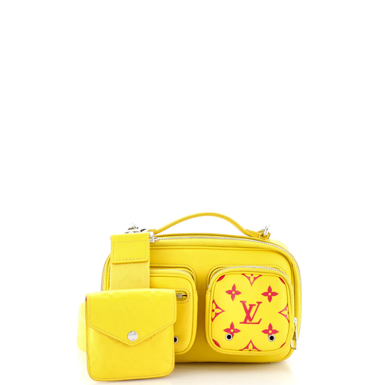Utility Crossbody Bag Calfskin with Embossed Monogram Detail - Deep Luxury