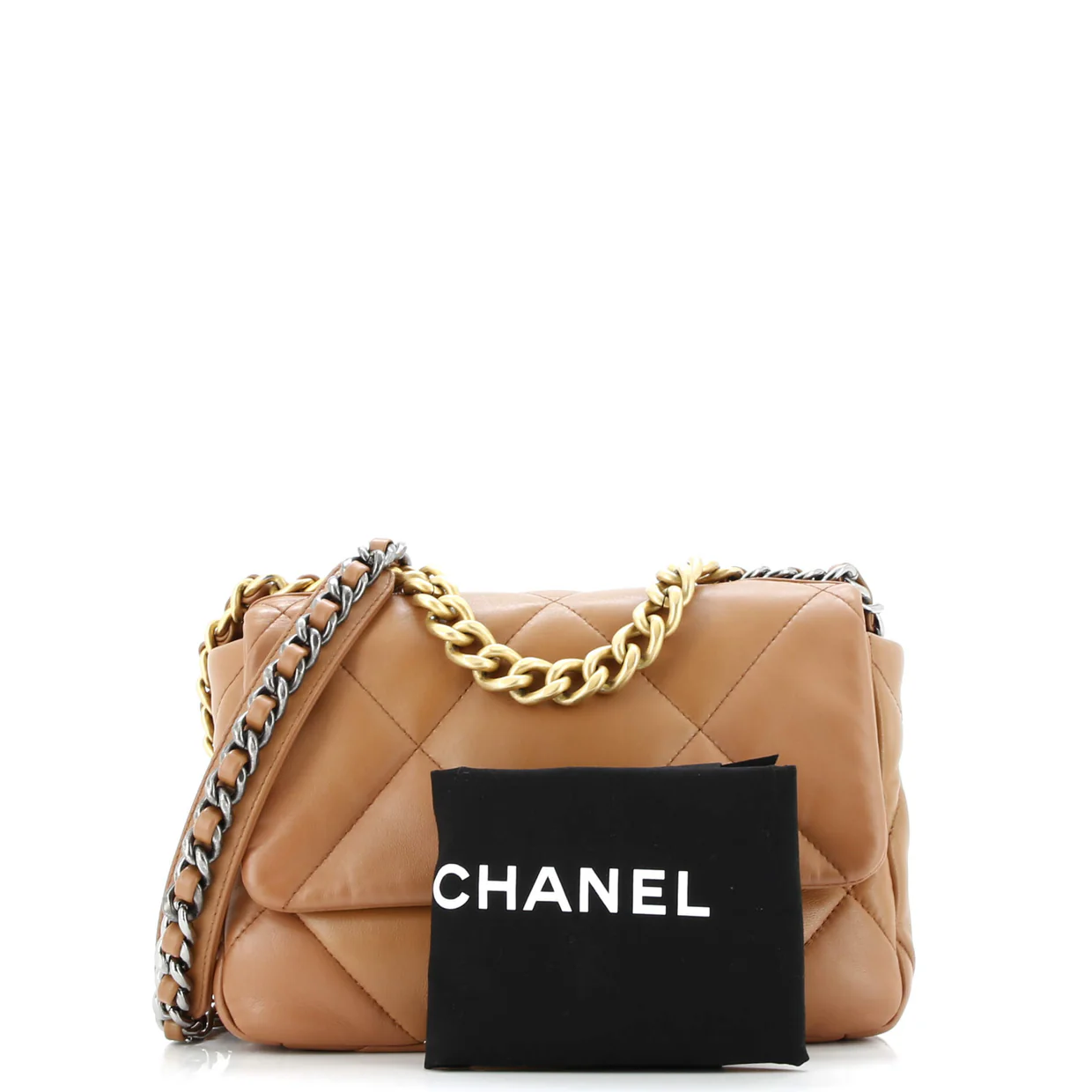 19 Flap Bag Quilted Leather Medium - Deep Luxury