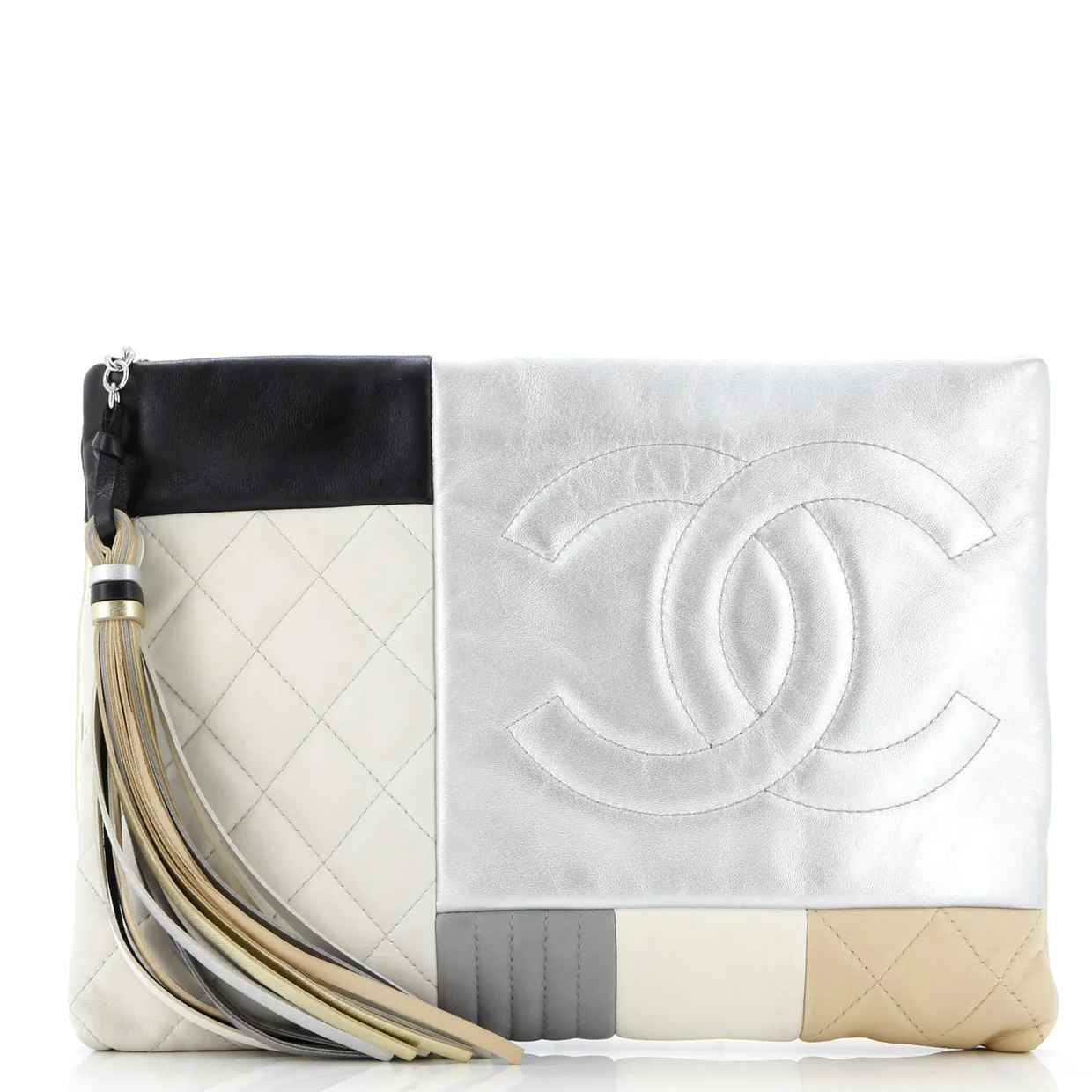 O Case Clutch Colorblock Leather Medium - Deep Luxury