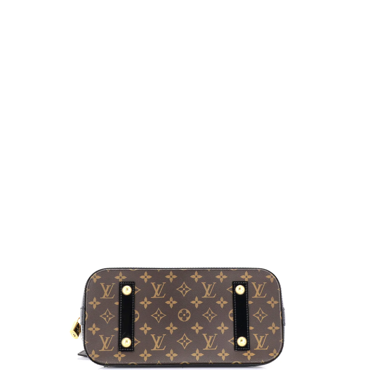Alma Handbag Vernis with Monogram Canvas PM - Deep Luxury