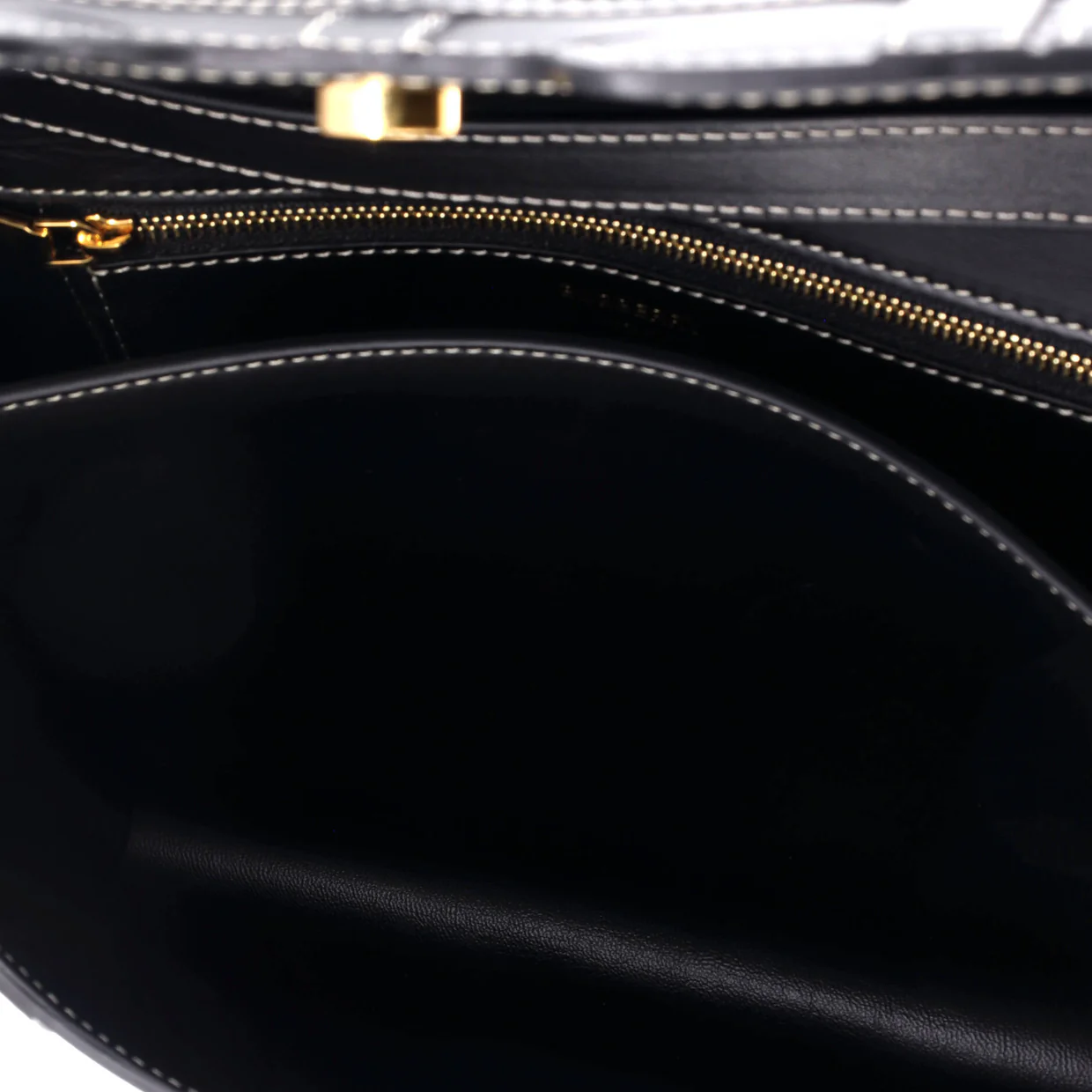 TB Flap Bag Woven Leather Medium - Deep Luxury