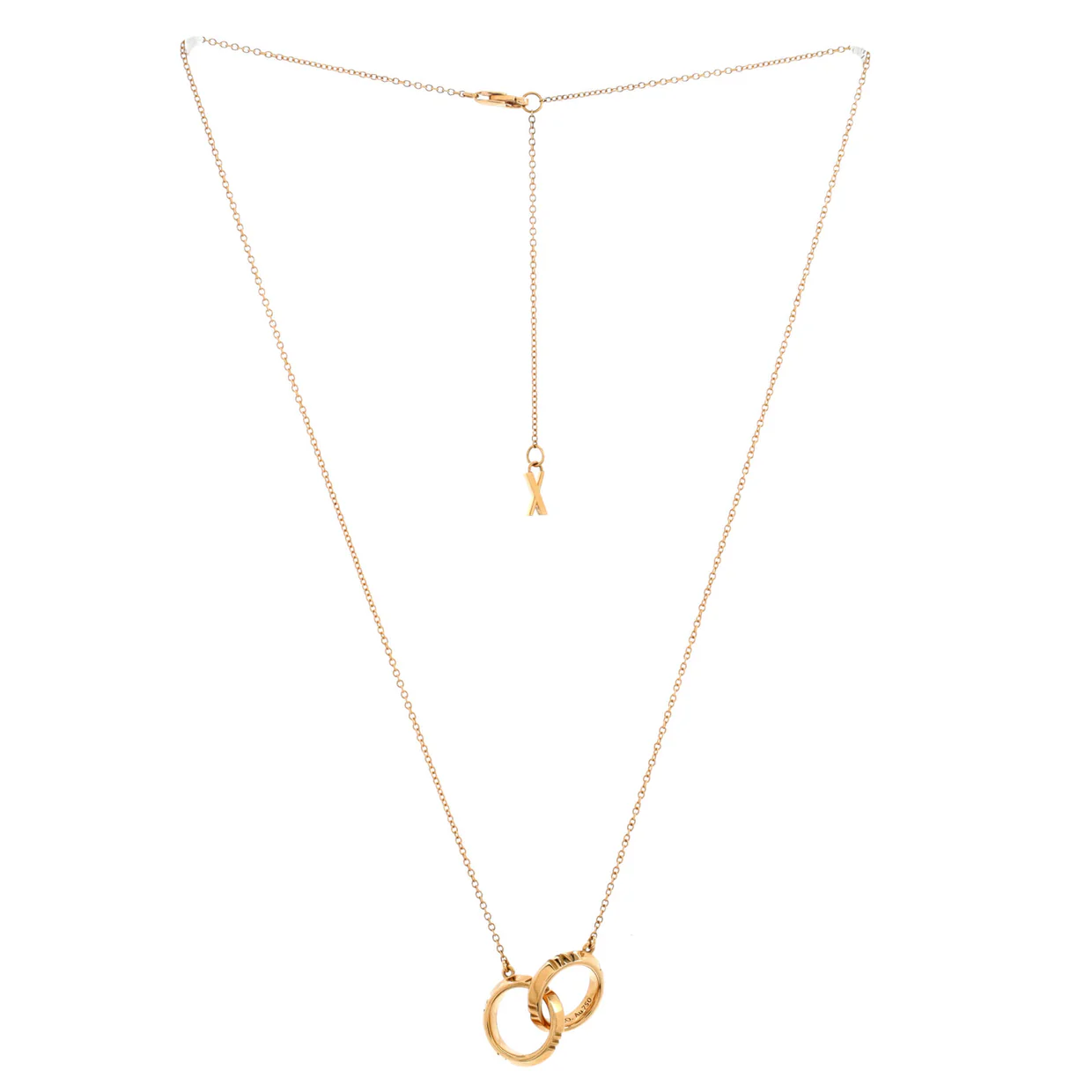 Atlas X Closed Interlocking Pendant Necklace 18K Rose Gold - Deep Luxury