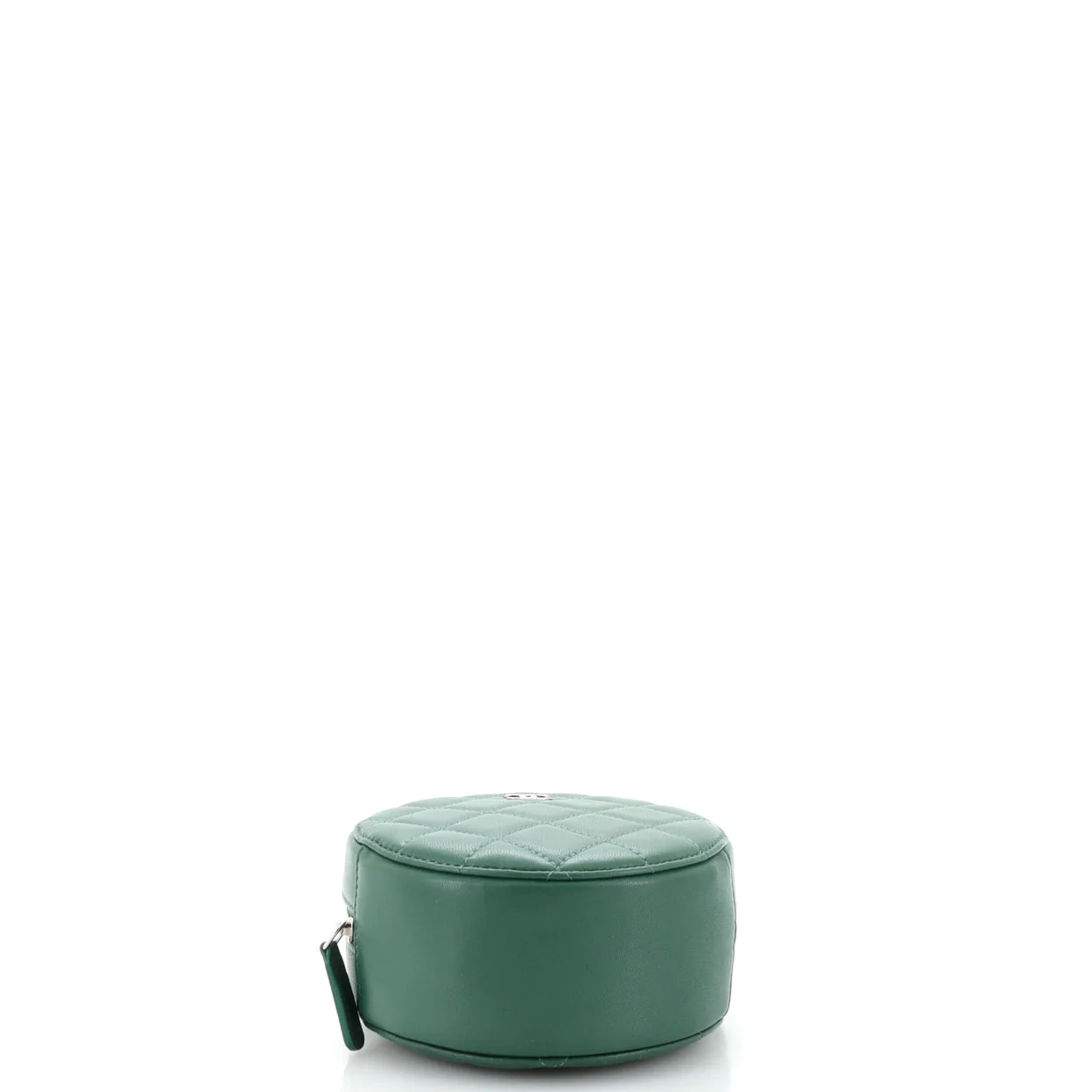 Round Clutch with Chain Quilted Lambskin Mini - Deep Luxury