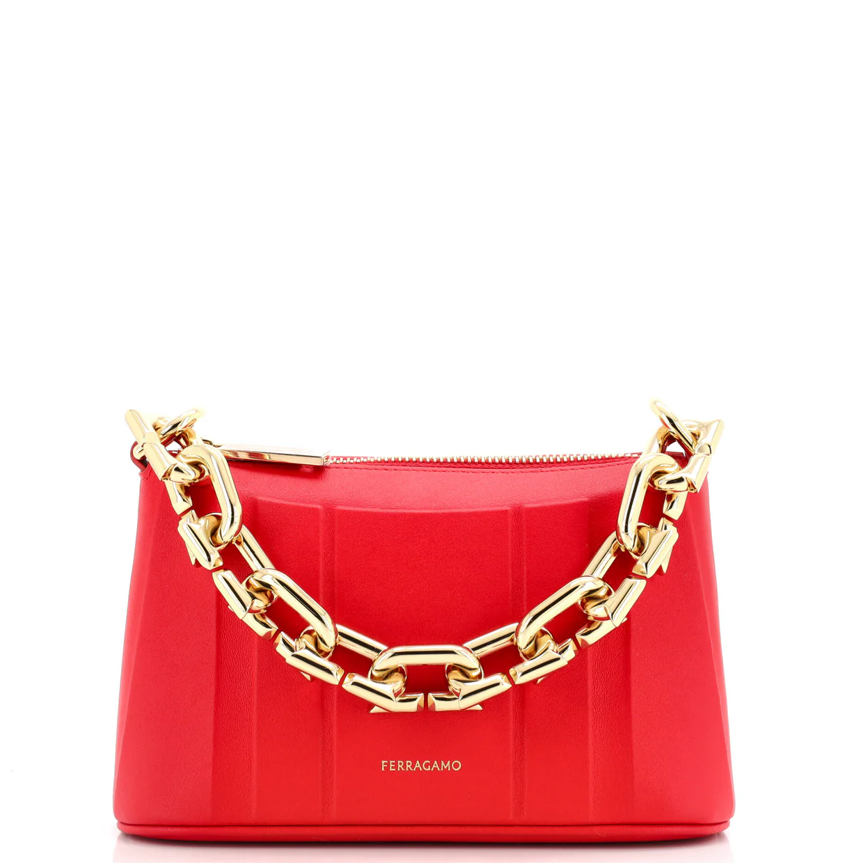 Gancini Chain Shoulder Bag Leather Mini - Deep Luxury