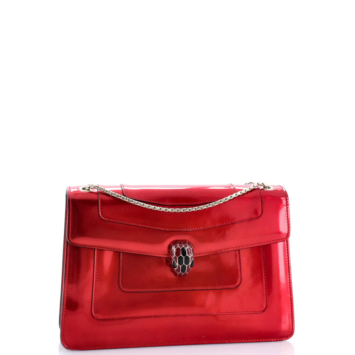 Serpenti Forever Shoulder Bag Metallic Leather Medium - Deep Luxury