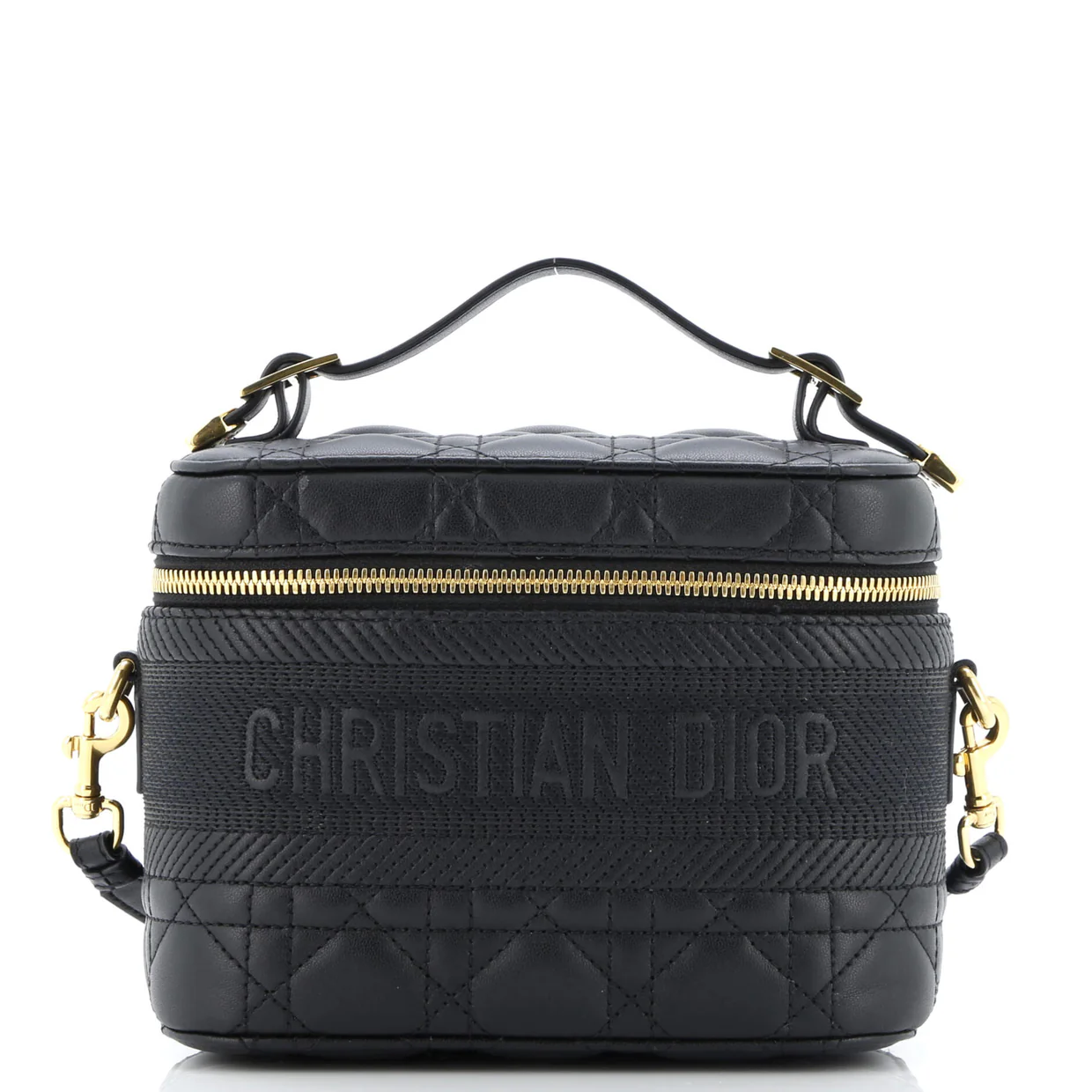 DiorTravel Convertible Vanity Case Cannage Quilt Lambskin Small - Deep Luxury