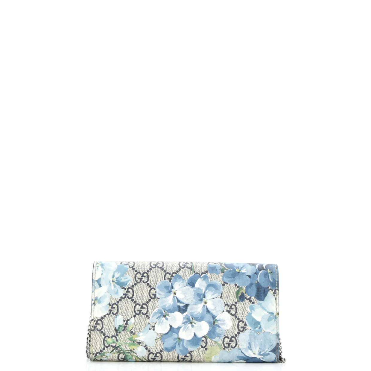 Dionysus Chain Wallet Blooms Print GG Coated Canvas Long - Deep Luxury