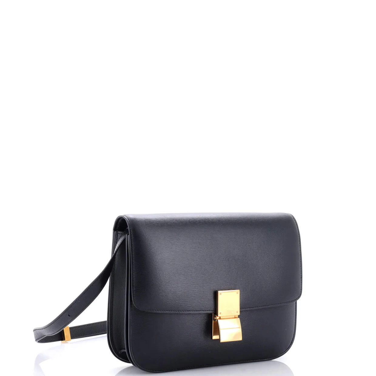 Classic Box Bag Grainy Leather Medium - Deep Luxury