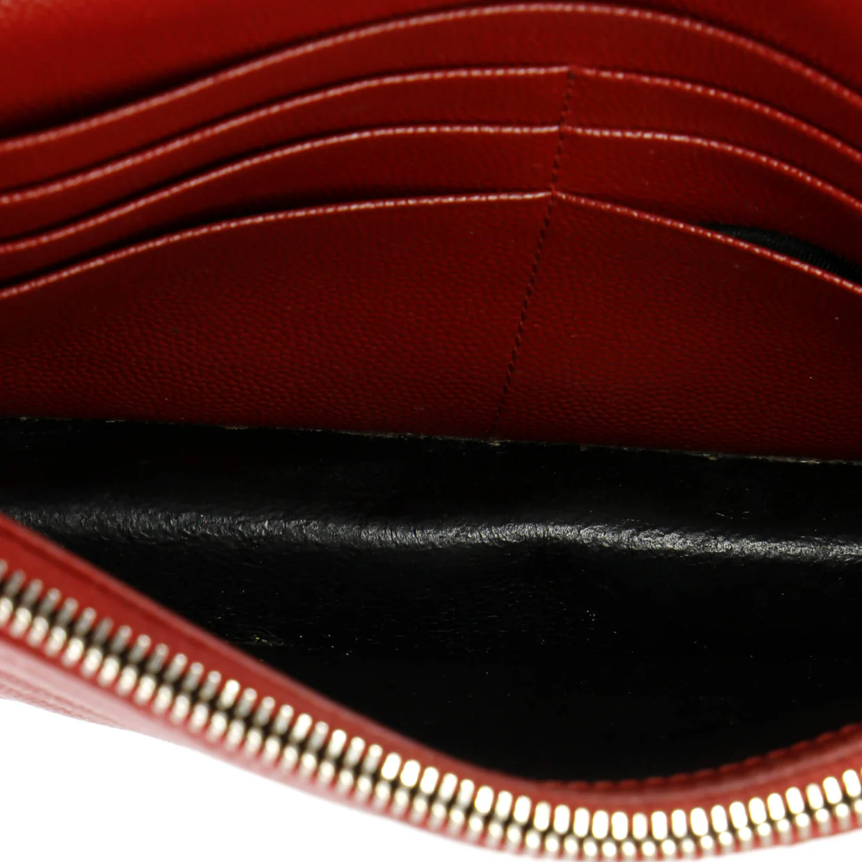 Classic Monogram Wallet on Chain Matelasse Chevron Leather Small - Deep Luxury