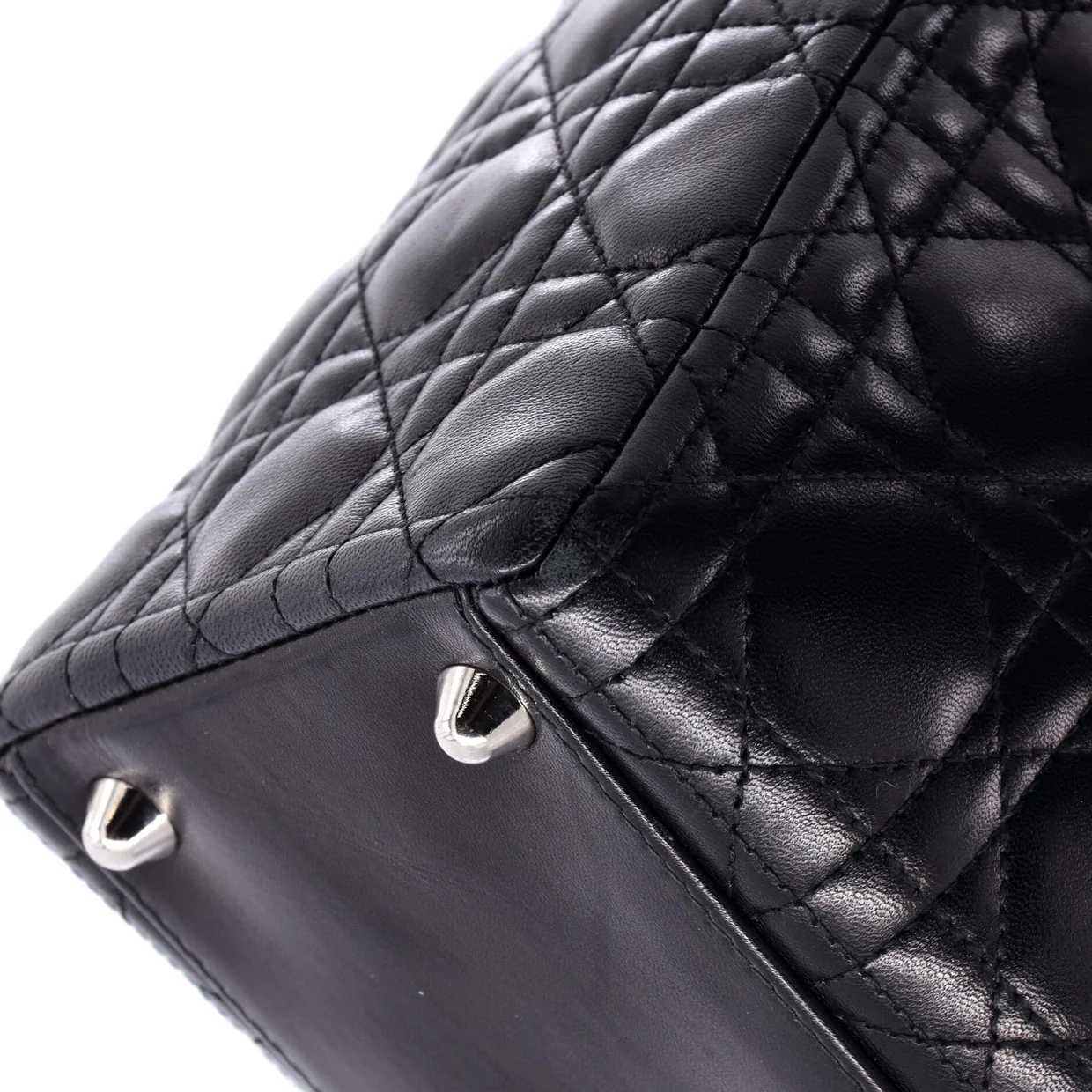 Lady Dior Bag Cannage Quilt Lambskin Large - Deep Luxury