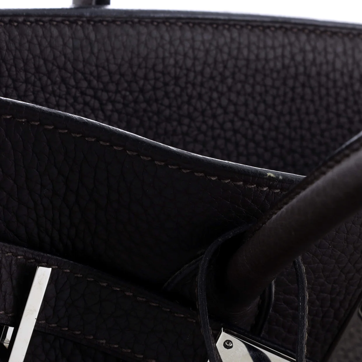 Birkin Handbag Chocolat Clemence with Palladium Hardware 35 - Deep Luxury