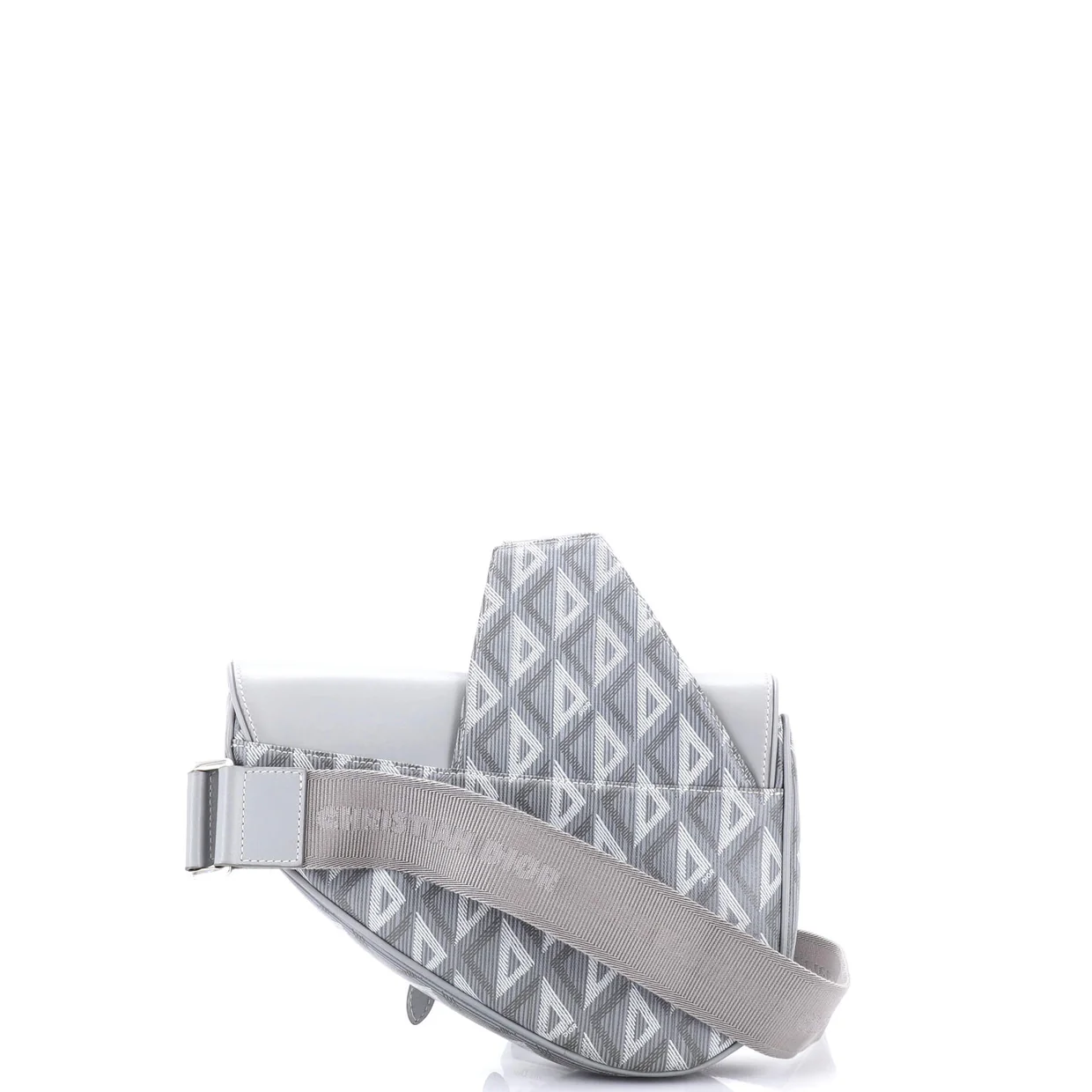 Saddle Crossbody Bag CD Diamond Coated Canvas and Leather - Deep Luxury