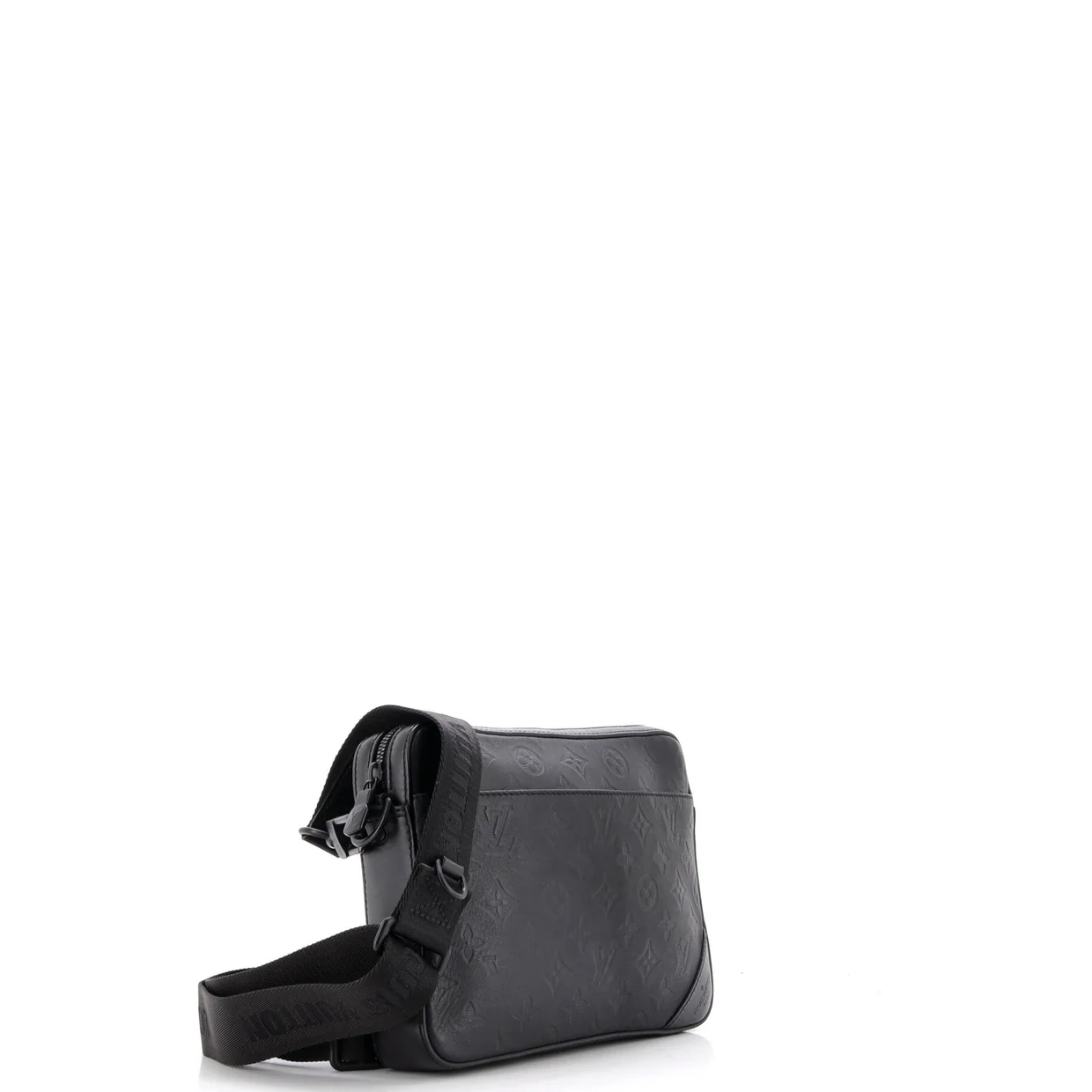 Duo Messenger Bag Monogram Shadow Leather - Deep Luxury