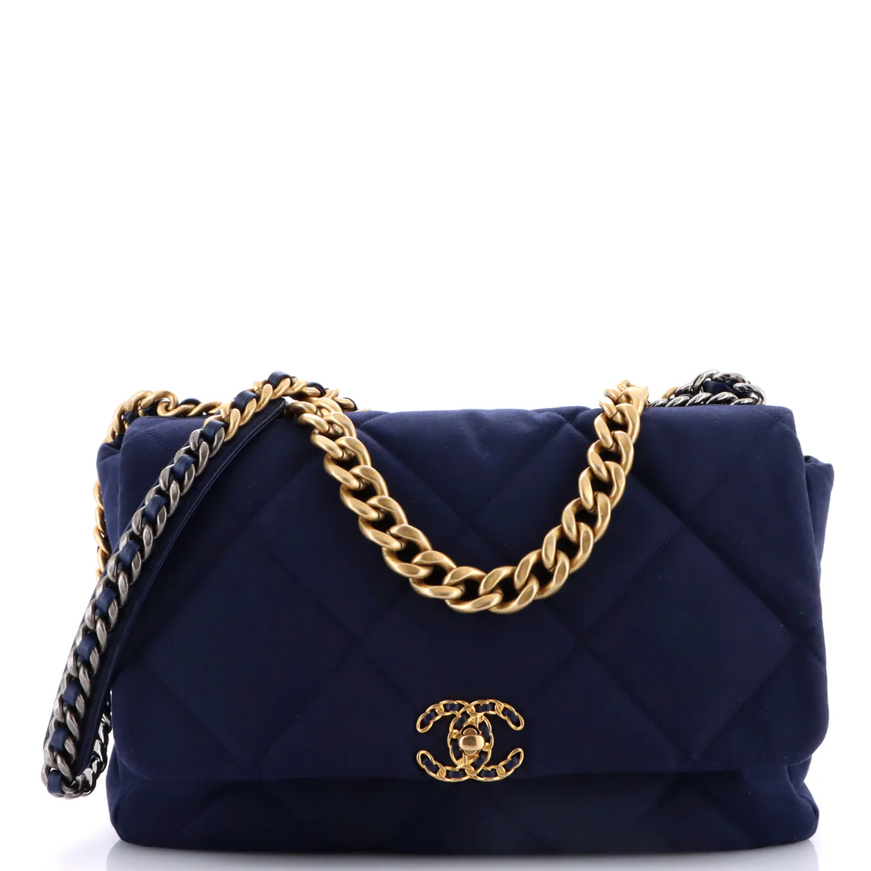19 Flap Bag Quilted Canvas Maxi - Deep Luxury