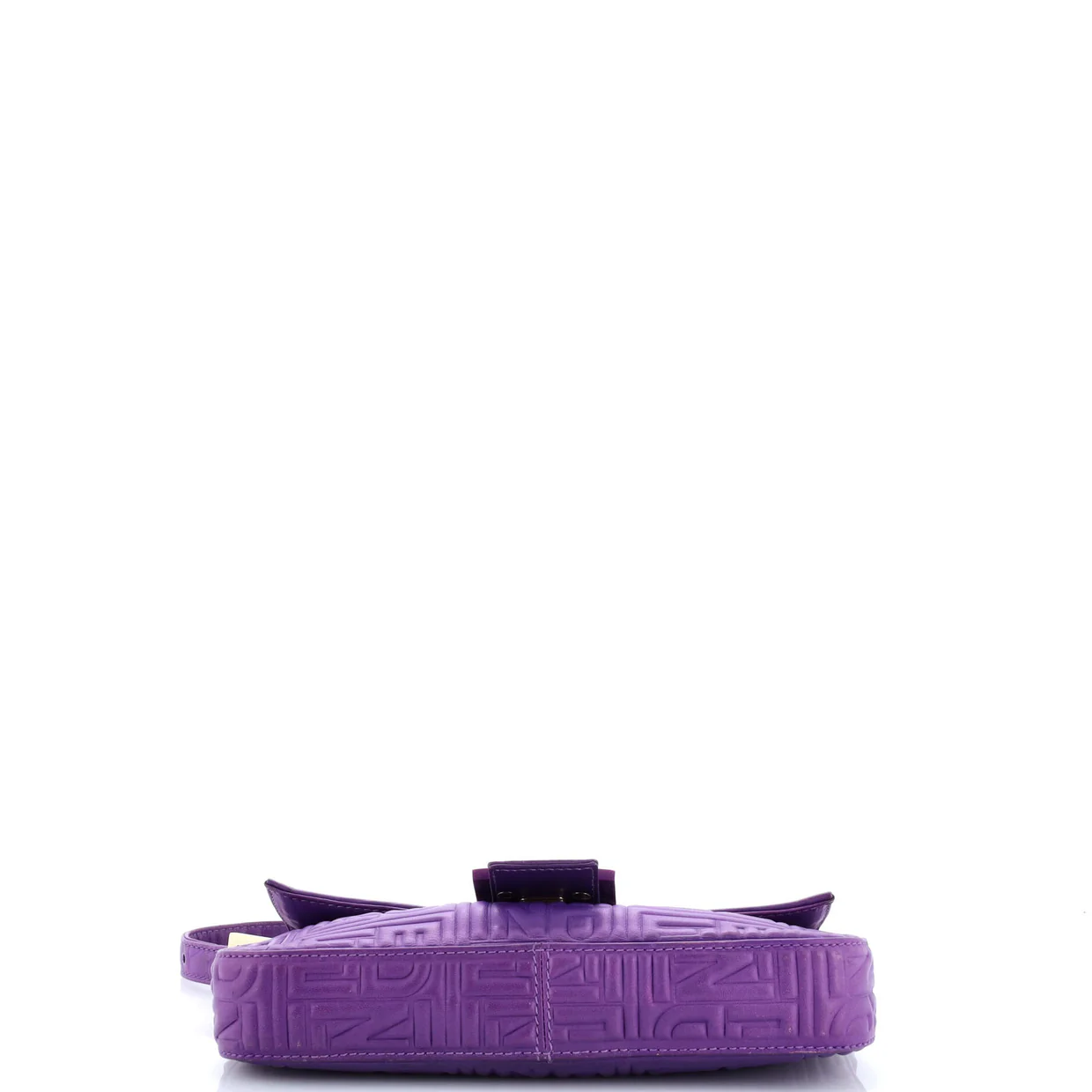 Baguette Bag Logo Embossed Leather Small - Deep Luxury