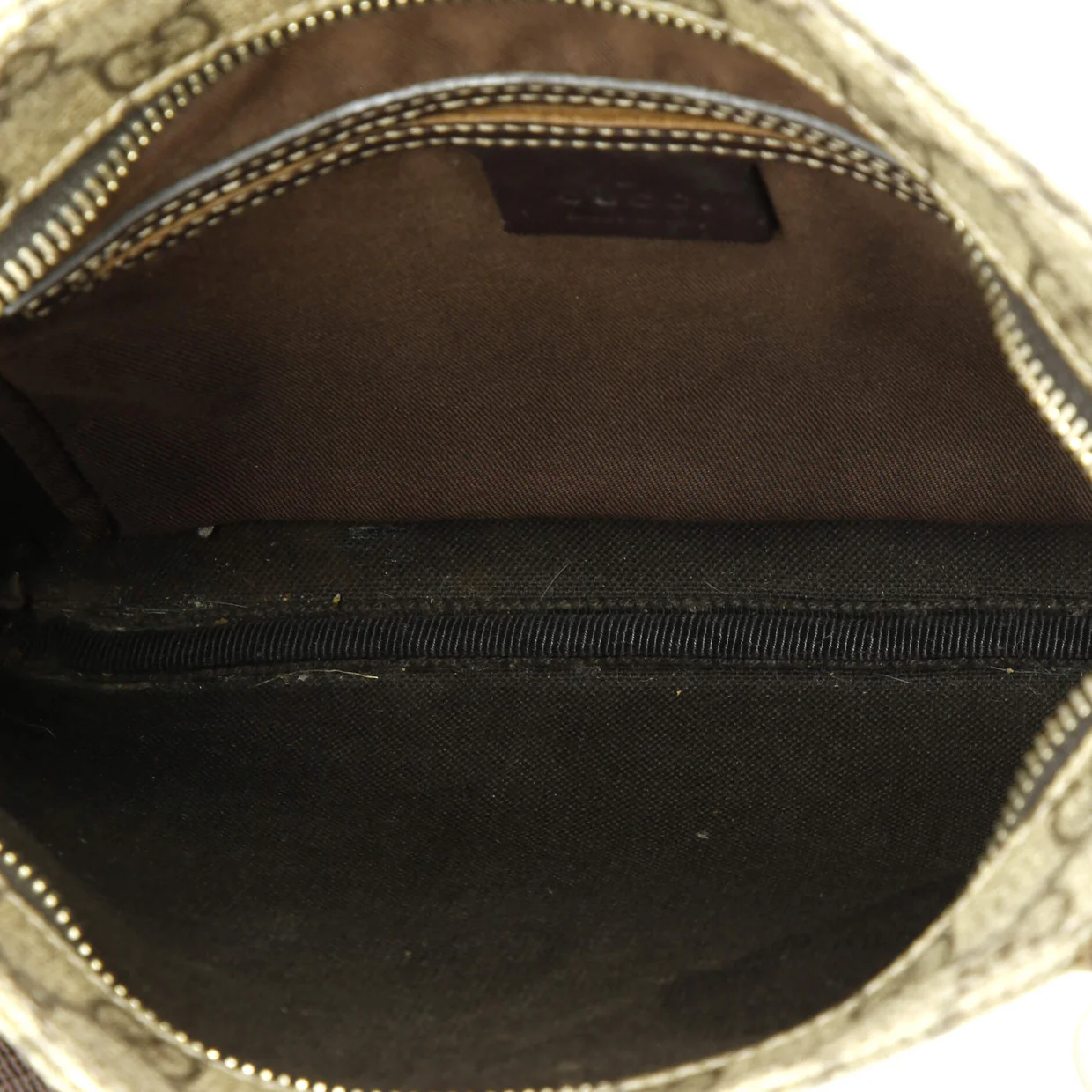 Zip Top Messenger Bag GG Coated Canvas Small - Deep Luxury