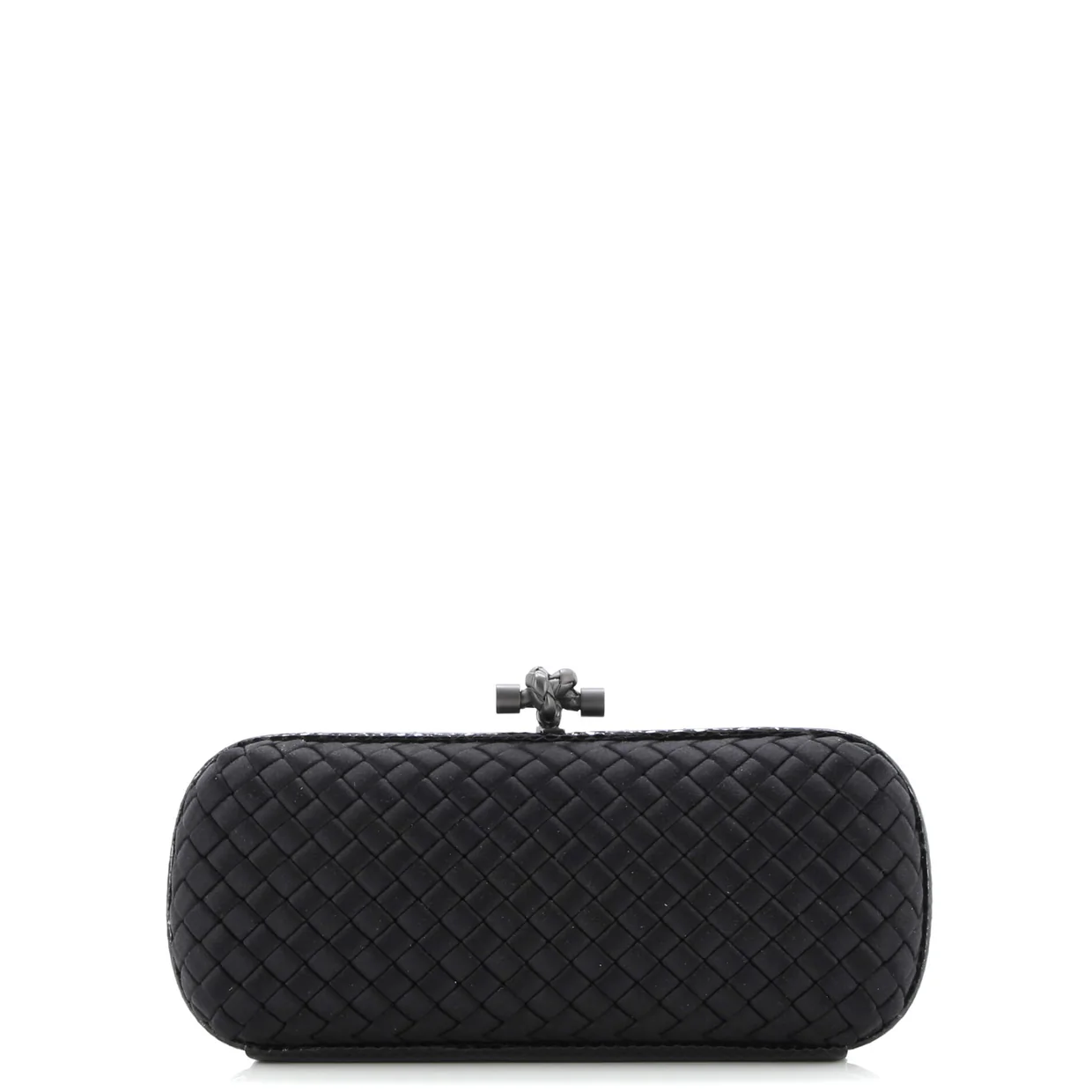 Box Knot Clutch Intrecciato Silk Faille Long - Deep Luxury