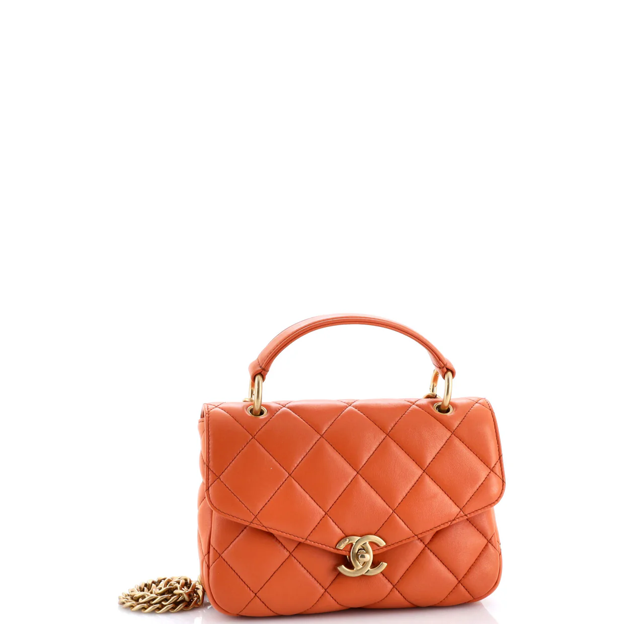 Top Handle Flap Bag Quilted Calfskin - Deep Luxury
