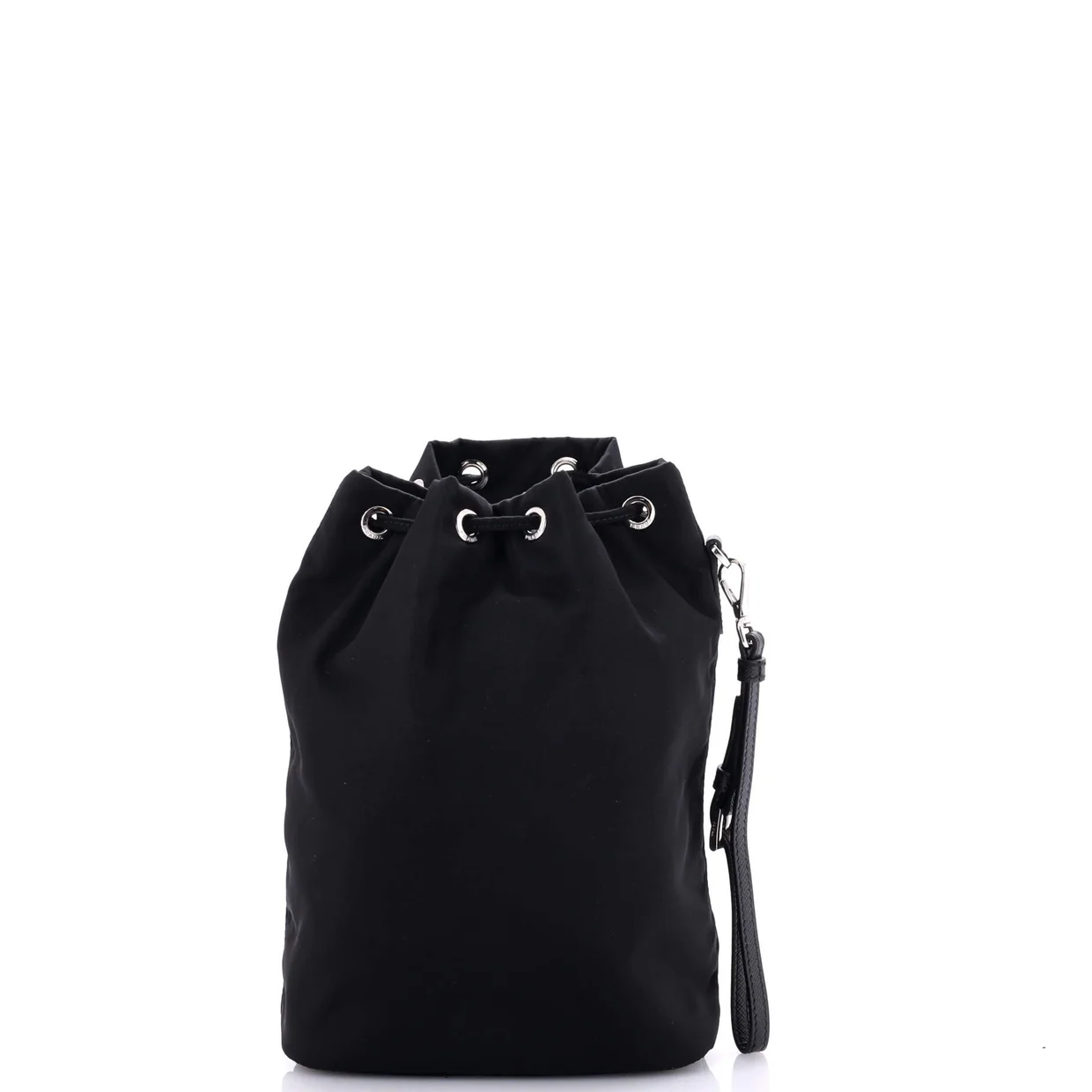 Drawstring Wristlet Bucket Bag Tessuto Small - Deep Luxury