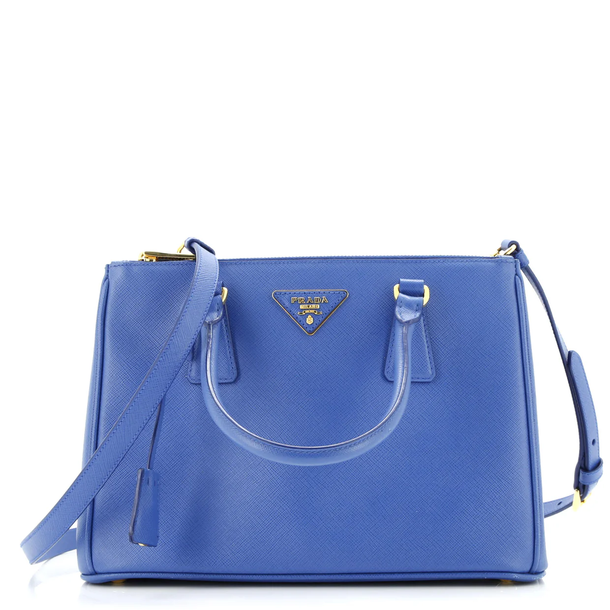 Double Zip Lux Tote Saffiano Leather Medium - Deep Luxury