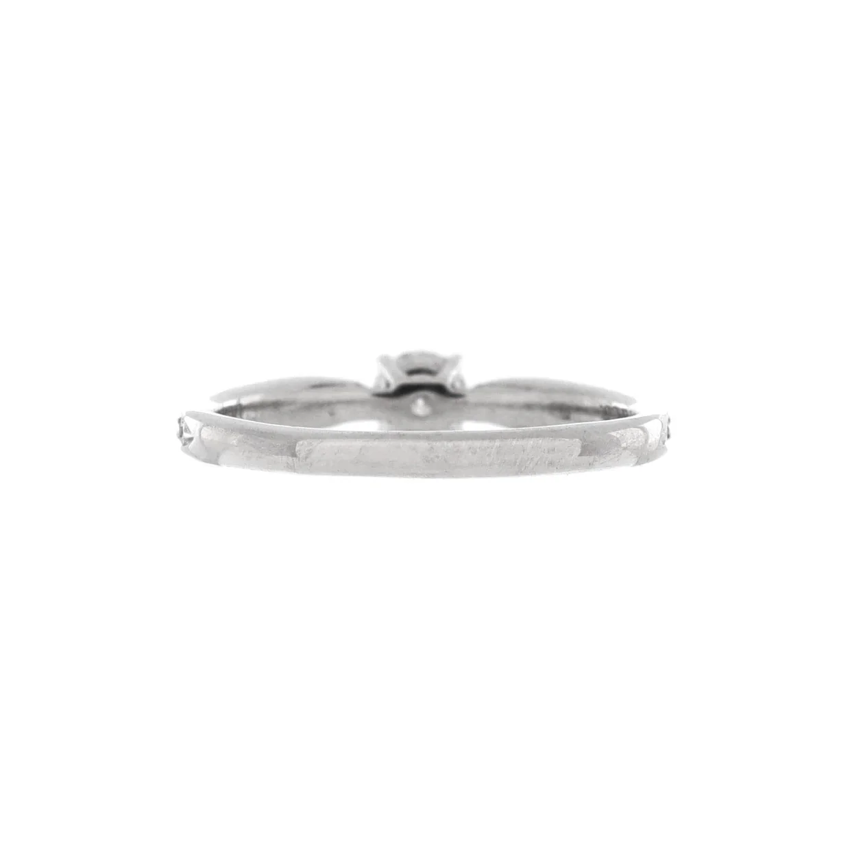 Harmony Solitaire Ring Platinum and Pave Diamonds with RBC Diamond G/VS1 0.23CT - Deep Luxury
