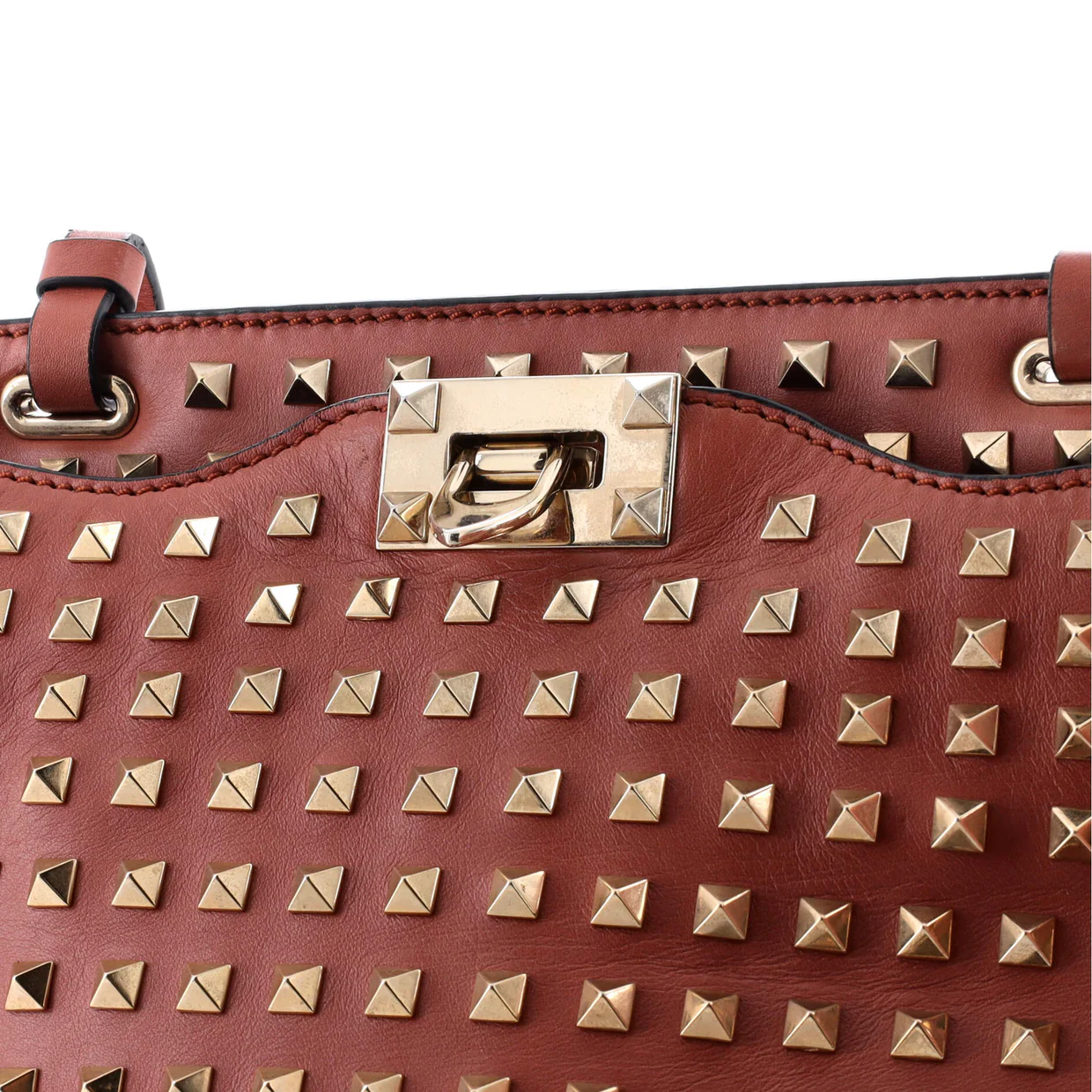 Rockstud Shoulder Bag Full Studded Leather - Deep Luxury