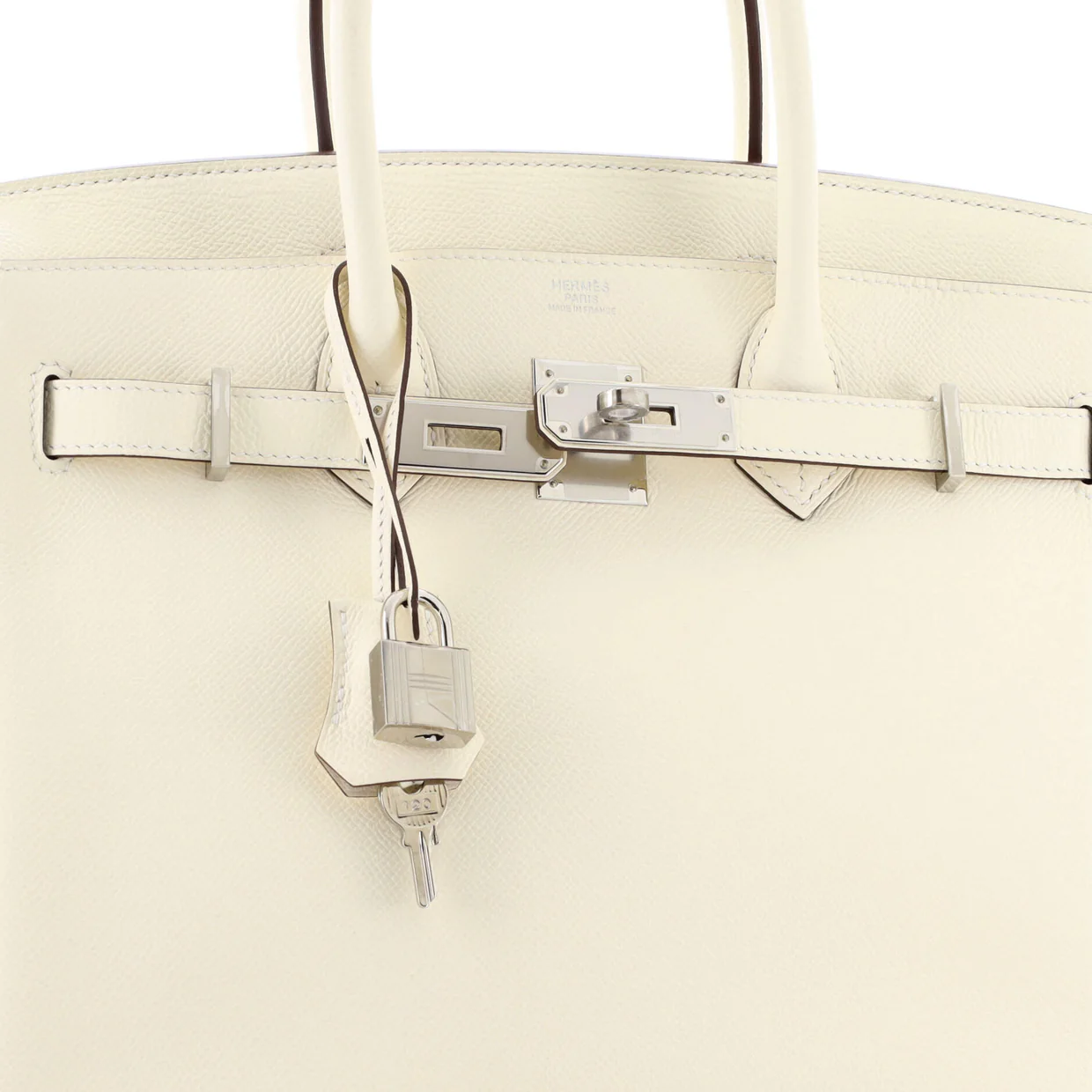Birkin Handbag Light Epsom with Palladium Hardware 30 - Deep Luxury
