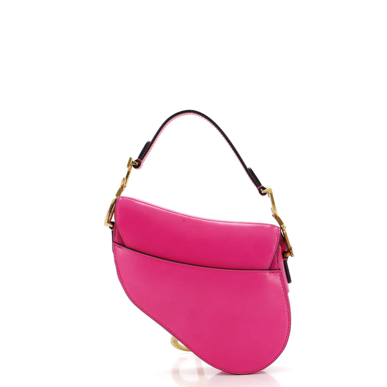 Saddle Handbag with Strap Leather Mini - Deep Luxury