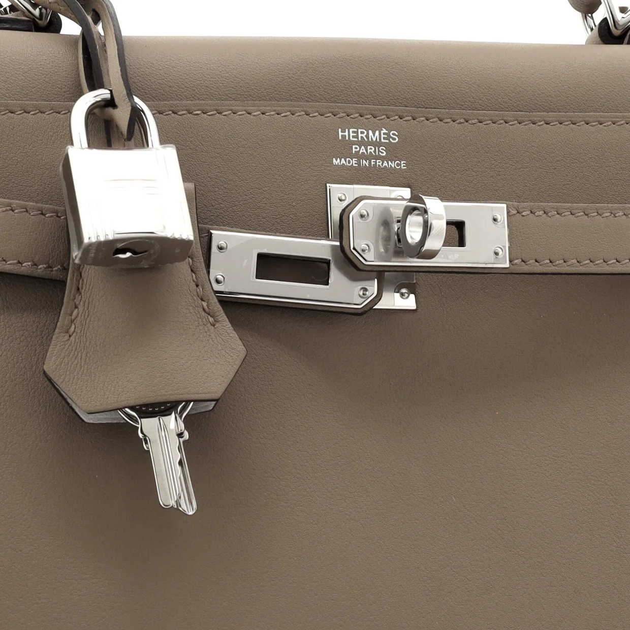 Kelly Handbag Verso Swift with Palladium Hardware 25 - Deep Luxury