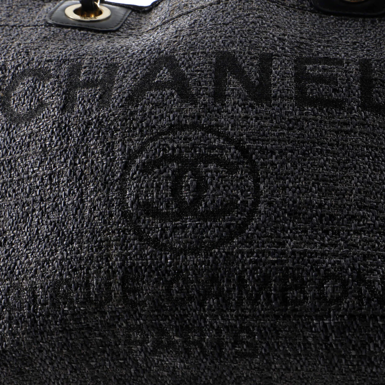 Deauville Tote Raffia with Glitter Detail Small - Deep Luxury