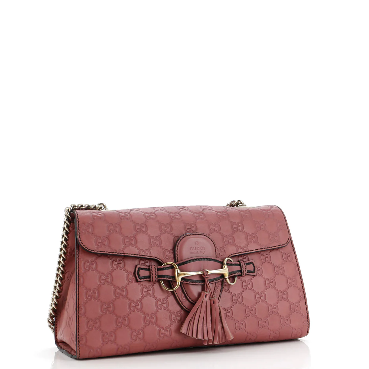 Emily Chain Flap Bag Guccissima Leather Medium - Deep Luxury