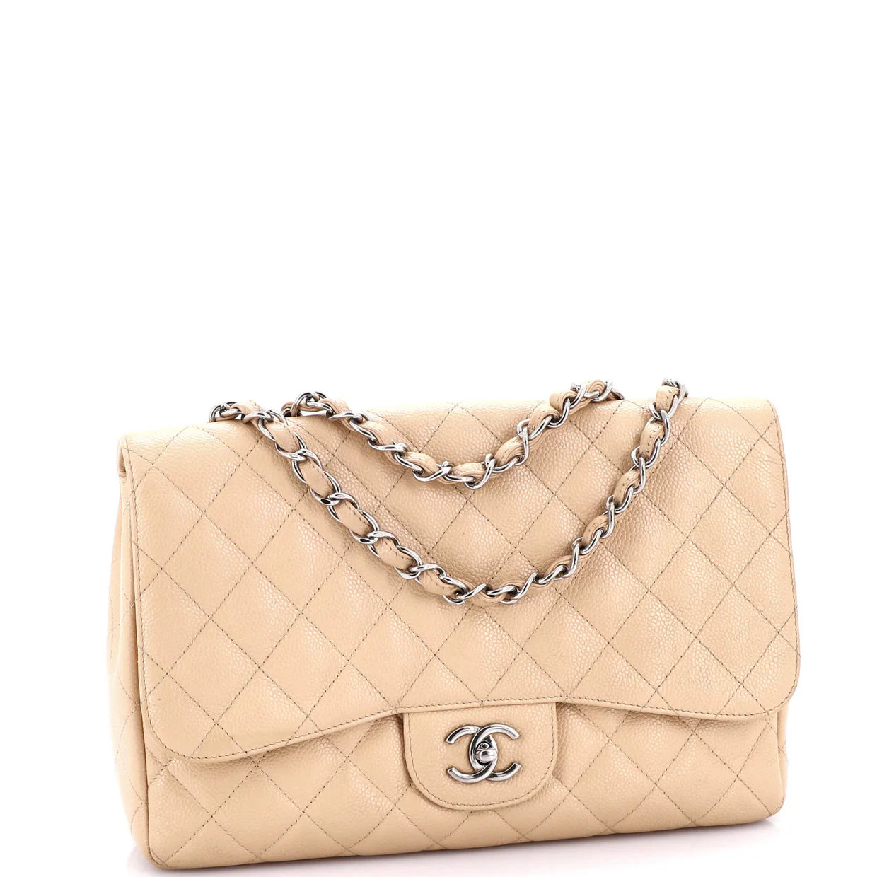 Classic Single Flap Bag Quilted Caviar Jumbo - Deep Luxury