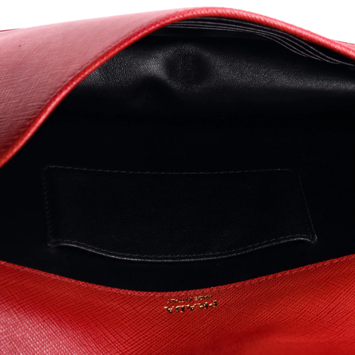 Monochrome Chain Flap Bag Saffiano Leather Small - Deep Luxury