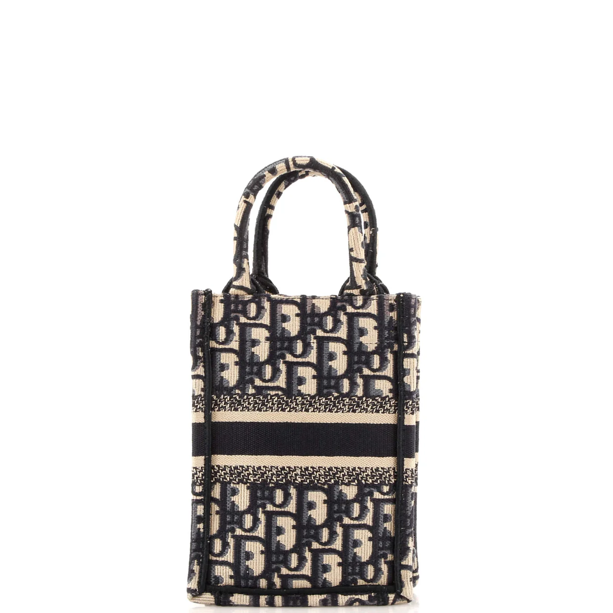 Book Tote Phone Bag Oblique Canvas Mini - Deep Luxury