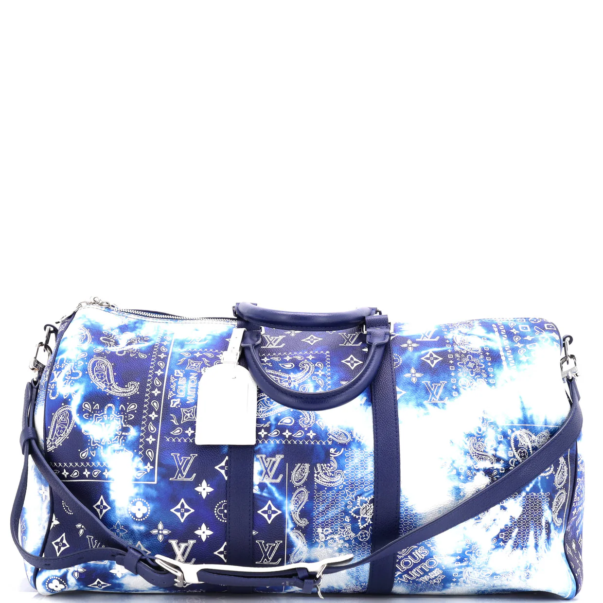 Keepall Bandouliere Bag Limited Edition Monogram Bandana Leather 50 - Deep Luxury