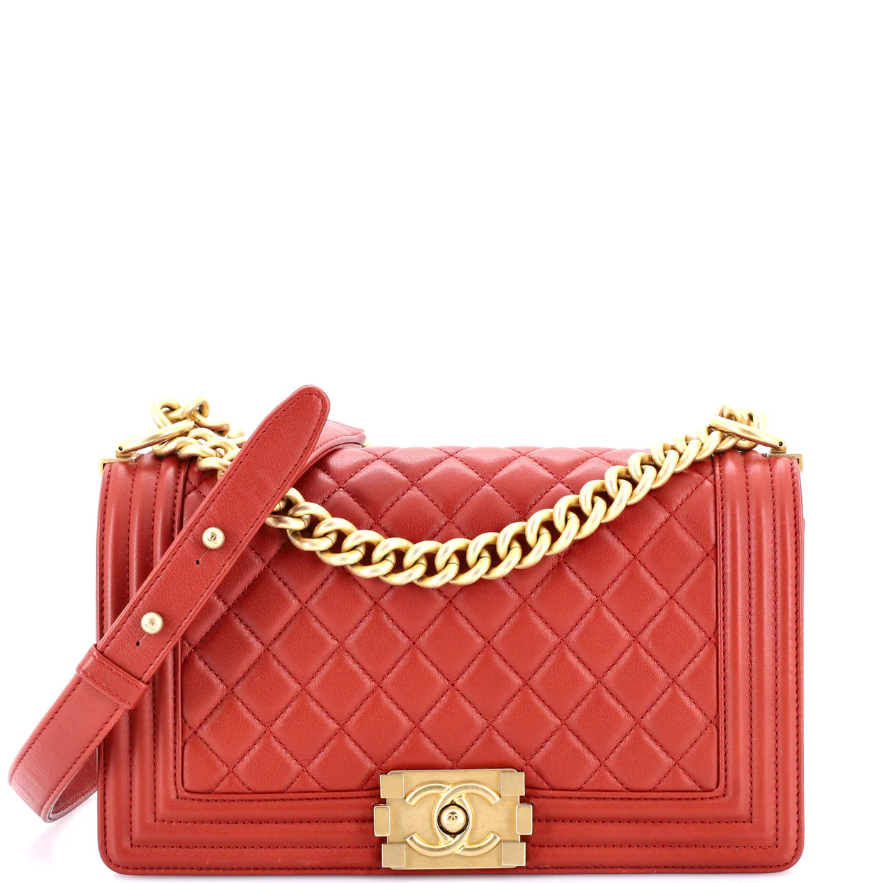 Boy Flap Bag Quilted Calfskin Old Medium - Deep Luxury