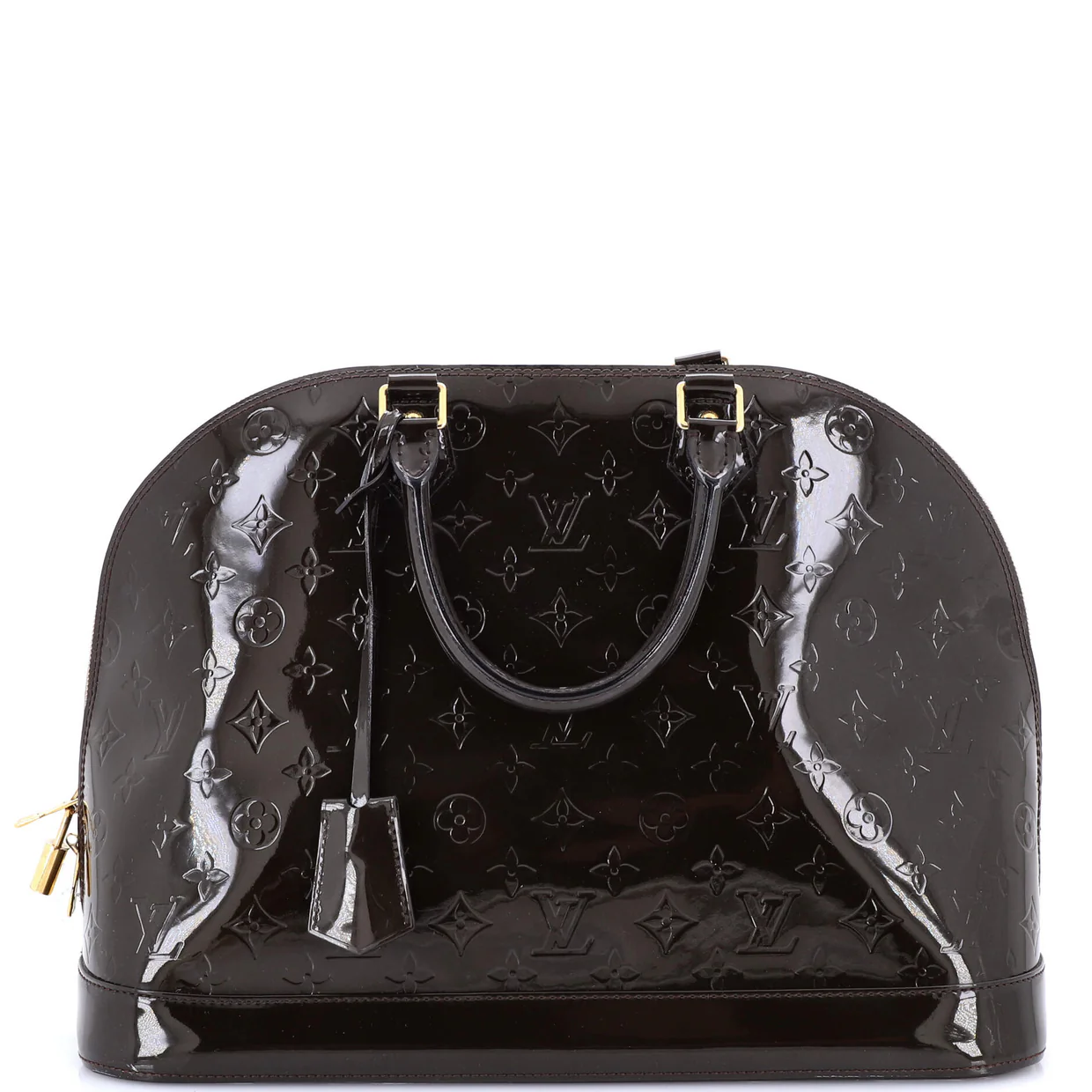 Alma Handbag Monogram Vernis GM - Deep Luxury